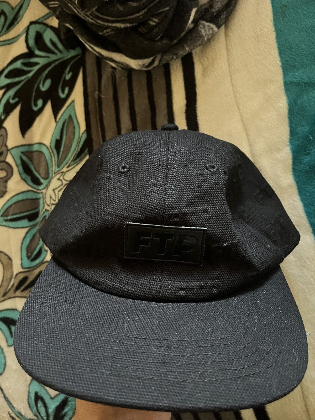 Fuck The Population FTP embossed logo 6 panel hat Size ONE SIZE - 3 Thumbnail
