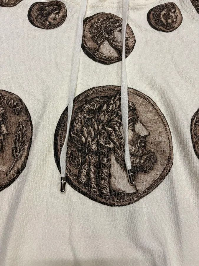 Dolce & Gabbana SS2014 Dolce & Gabbana White Coin Hoodie Size US L / EU 52-54 / 3 - 7 Thumbnail