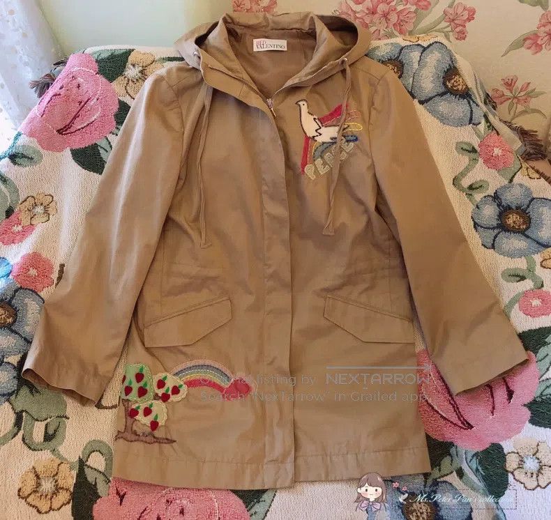 Valentino Rainbow childlike casual trench coat