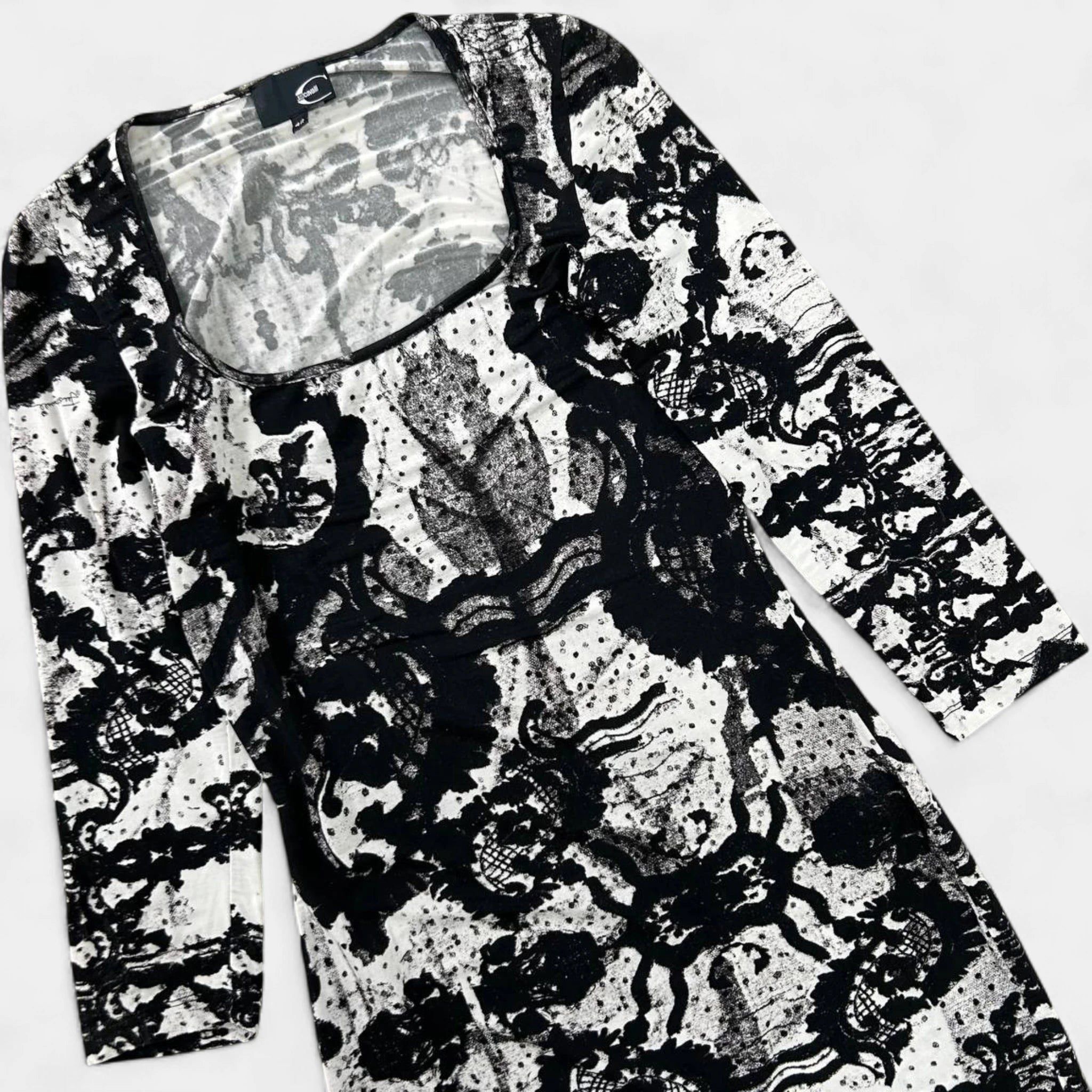 Just Cavalli Just Cavalli Brushstroke Print Dress Size M / US 6-8 / IT 42-44 - 2 Thumbnail