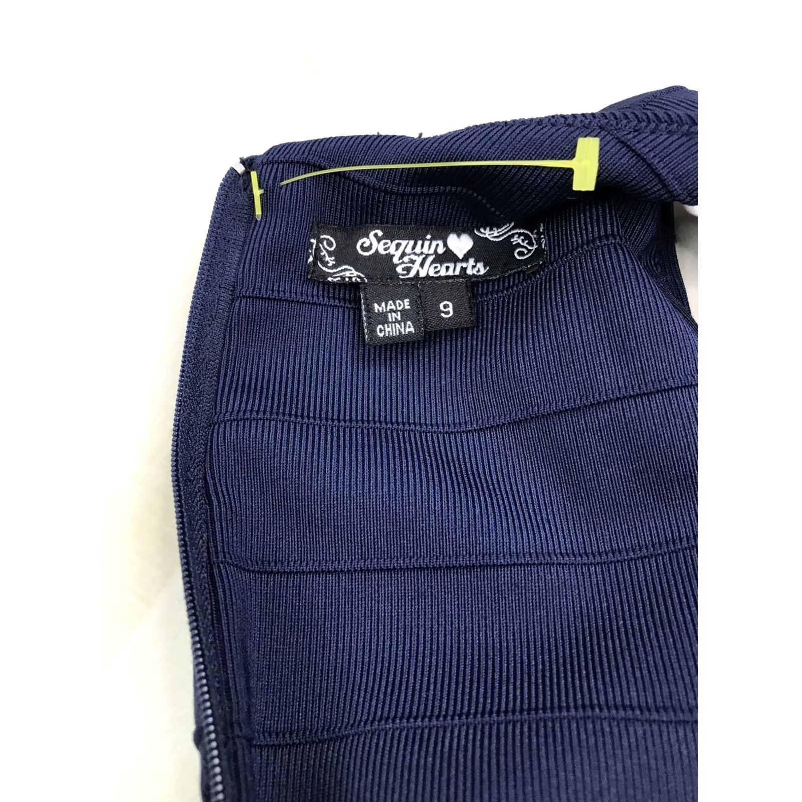 Vintage VINTAGE Sequin Hearts Y2K 2000s Bodycon Homecoming Prom Club Navy Jeweled Dress Sleeveless Knee Length Size 9 Womens Girls Men? Size M / US 6-8 / IT 42-44 - 5 Thumbnail
