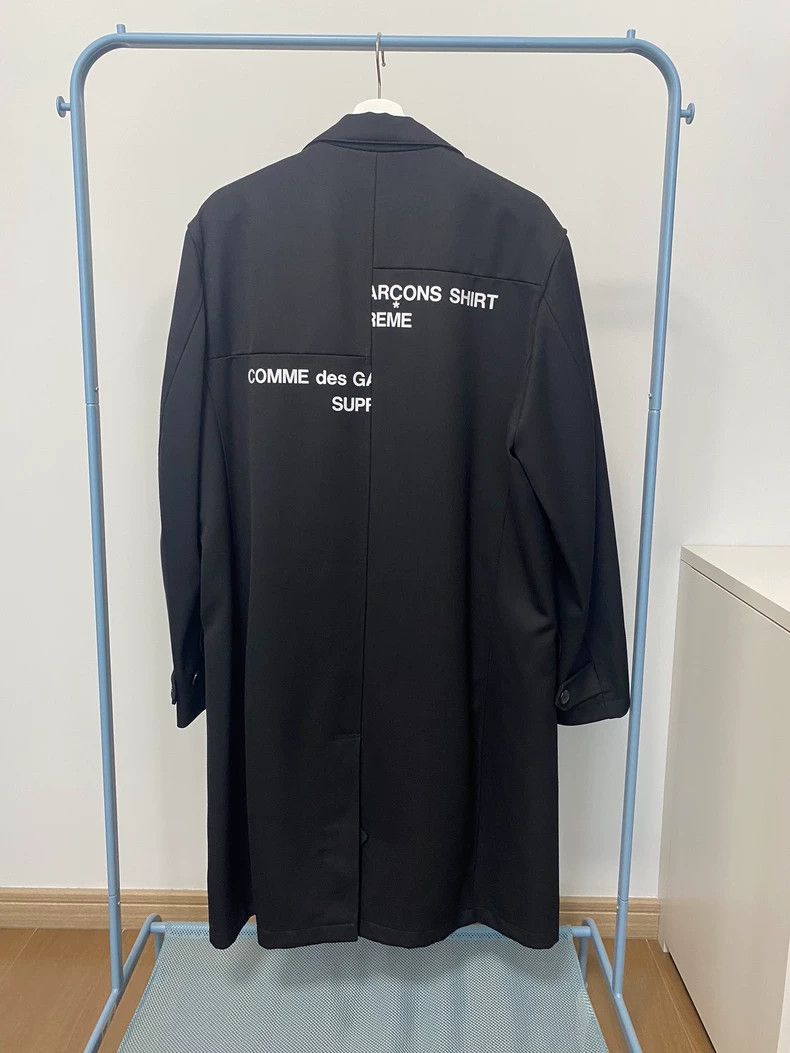 Comme des Garcons Supreme x CDG Misplaced Logo Coat Trench Size US L / EU 52-54 / 3 - 1 Thumbnail