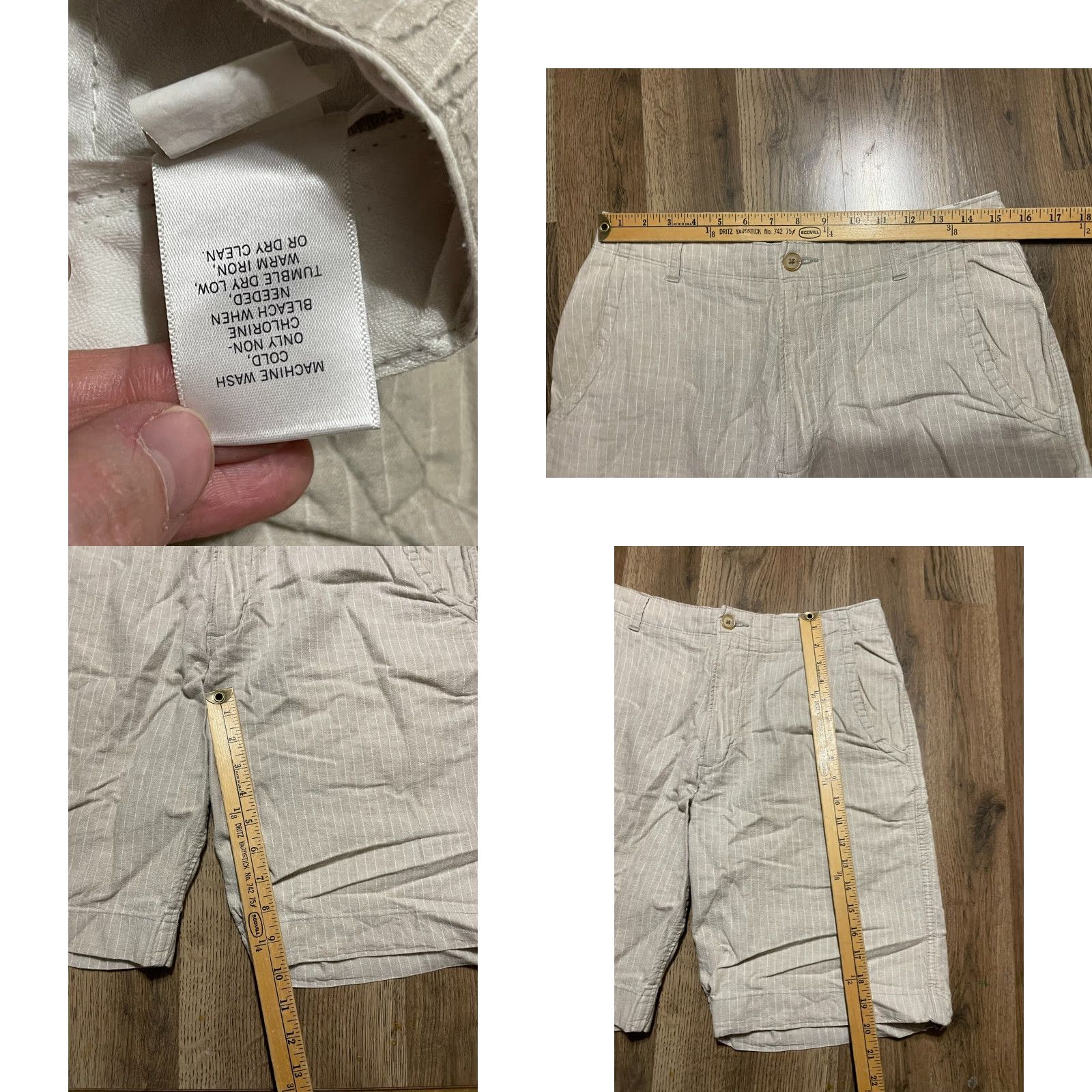 Banana Republic Banana Republic Shorts Men’s 32 Tan Striped Flat Front Chino Pockets Casual Size US 32 / EU 48 - 8 Thumbnail