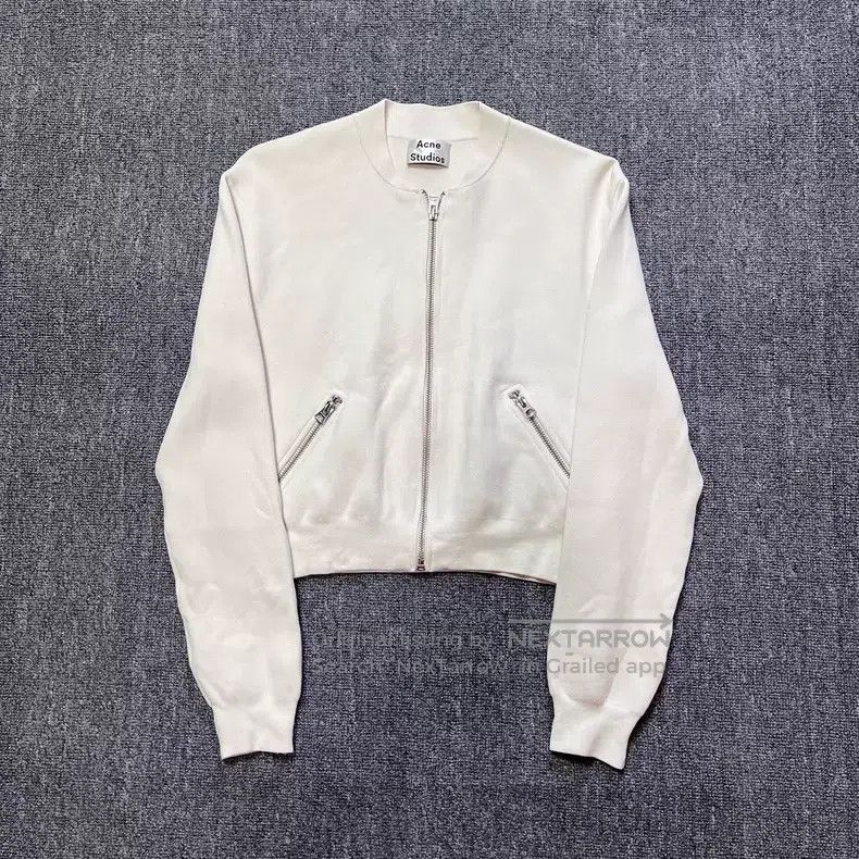 Acne Studios Acne Studios White Short Zip-Up Jacket Hoodie Size XS / US 0-2 / IT 36-38 - 1 Thumbnail