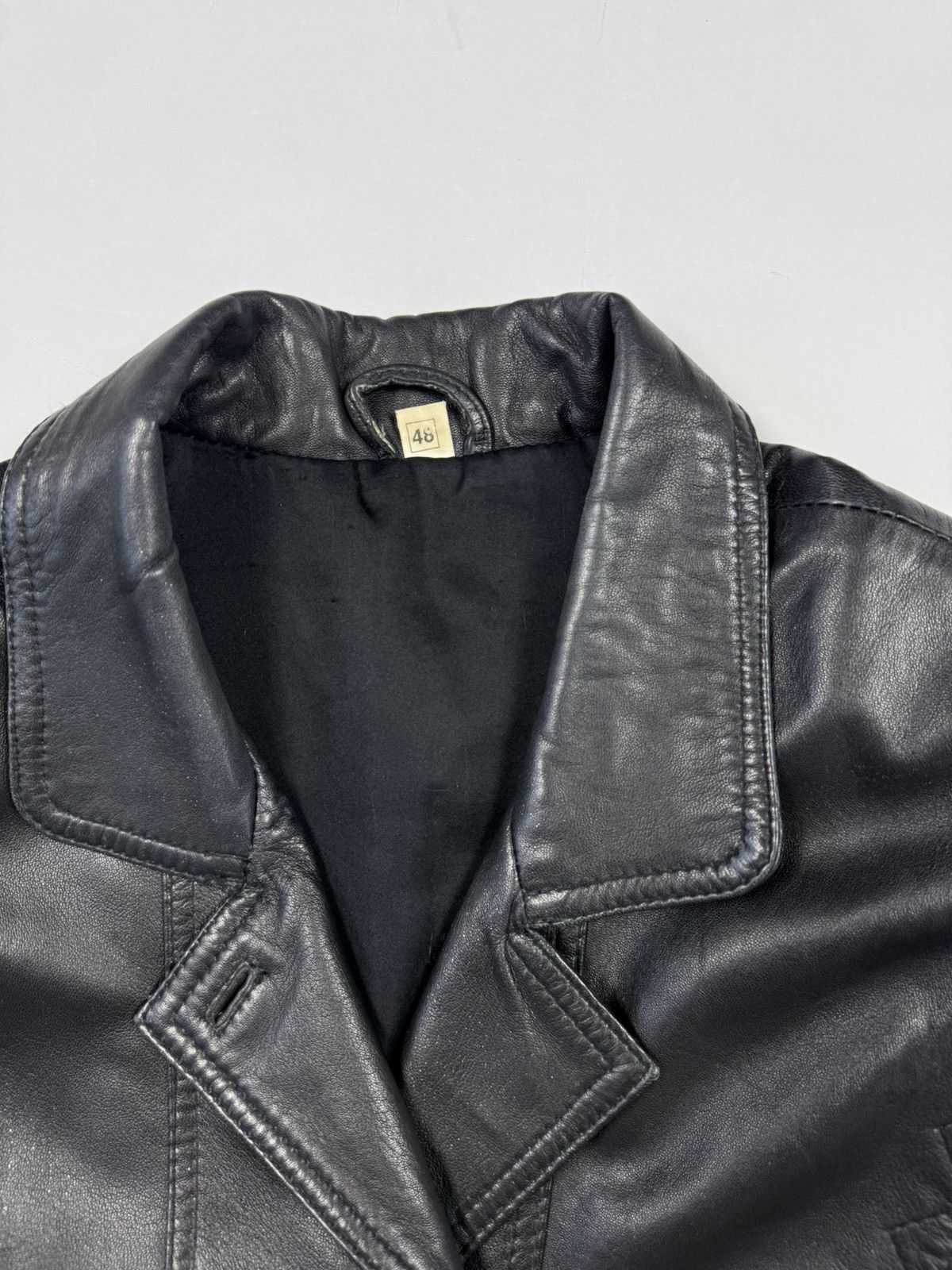 Japanese Brand × Vintage Vintage Black Leather Jacket Size US XL / EU 56 / 4 - 4 Thumbnail
