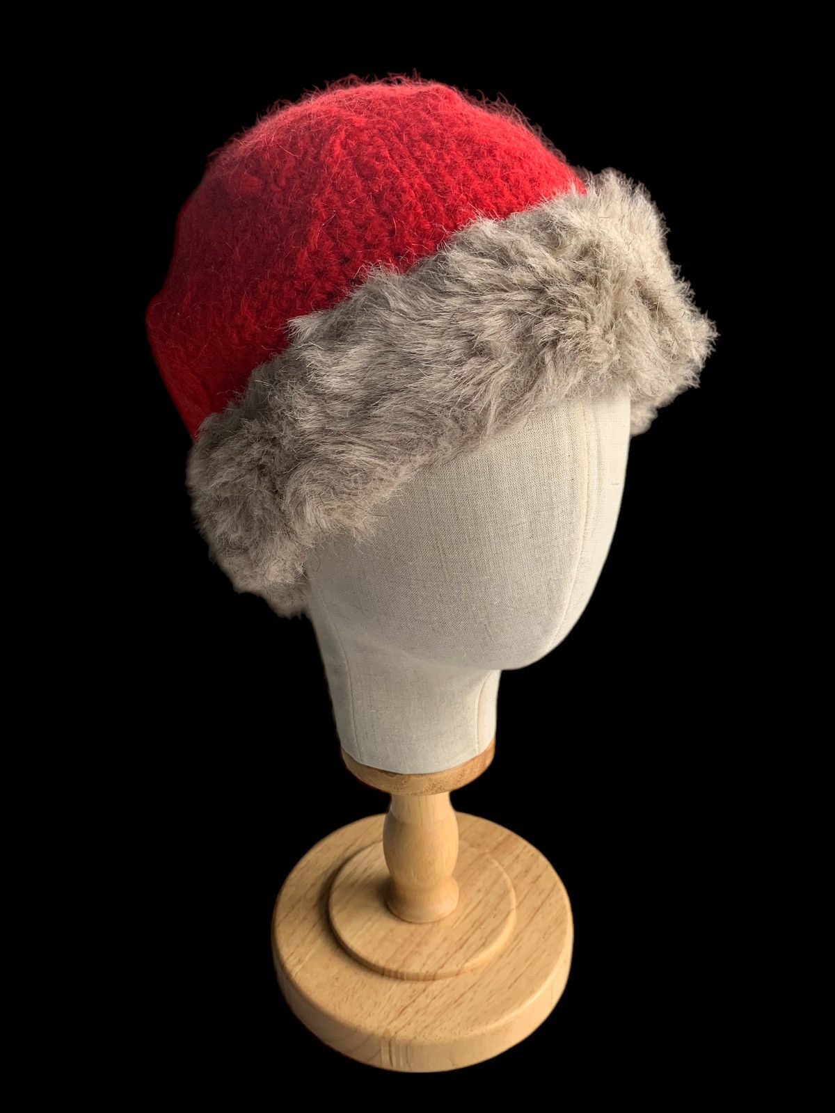 Japanese Brand × Kapital × Vintage Crochet Knitted Fur Hairy Rare Beanie Hats☠️ Size ONE SIZE - 5 Thumbnail