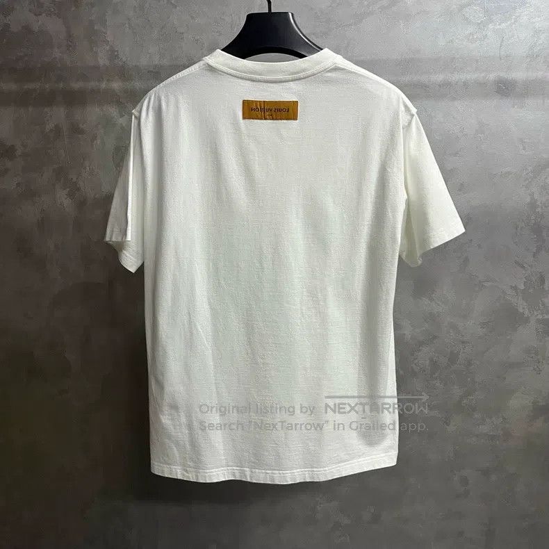 Louis Vuitton Louis Vuitton Ivory Logo Embossed Crew Neck Short Sleeve T Size US L / EU 52-54 / 3 - 5 Thumbnail