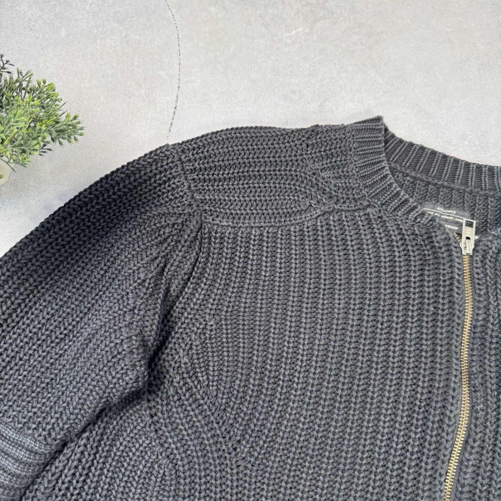 Allsaints Vintage Allsaints Knit Cotton Moat Bomber Jacket Size M Size US M / EU 48-50 / 2 - 4 Thumbnail