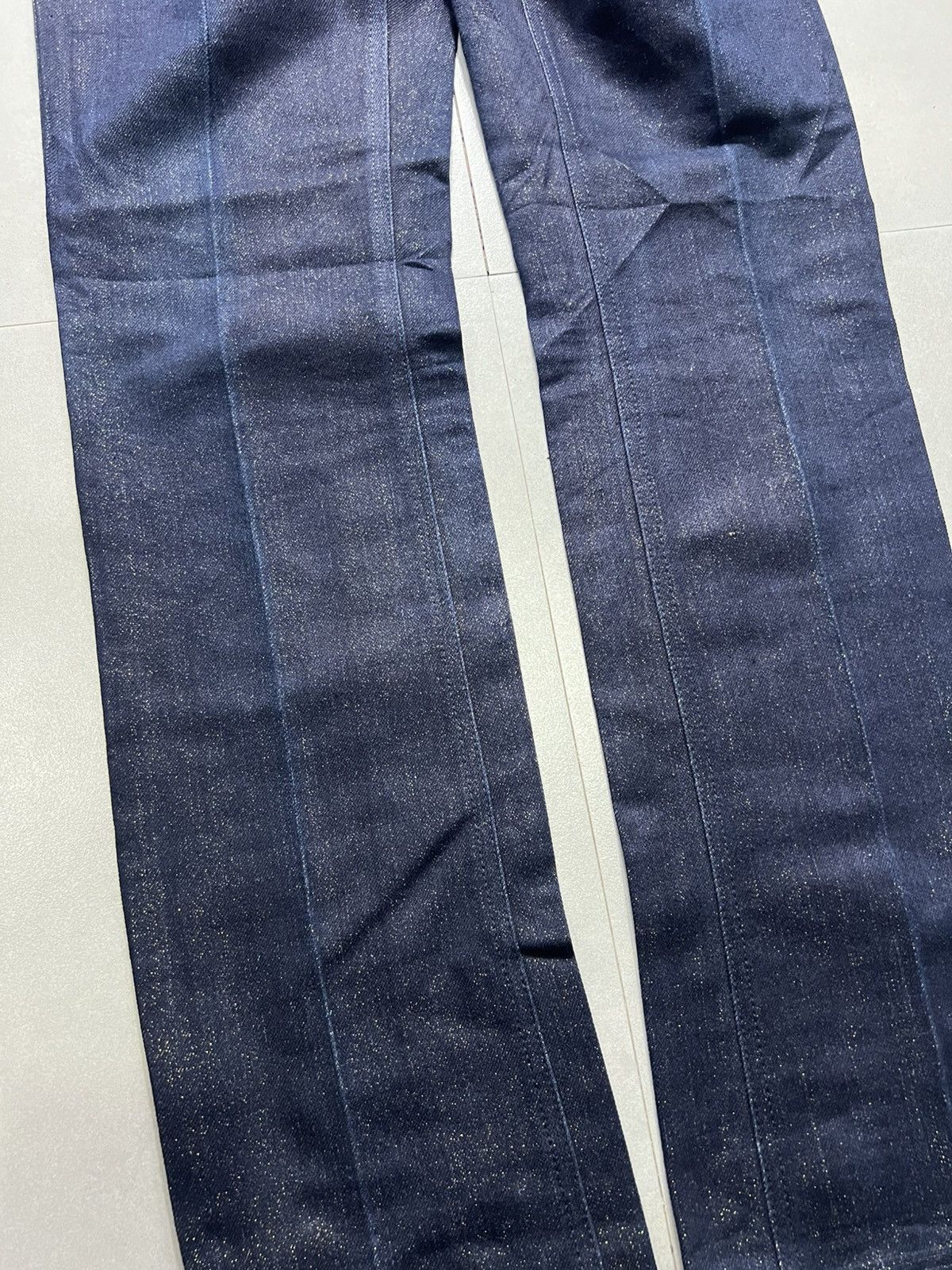 Yves Saint Laurent Yves Saint Laurent - Navy Sparkle Denim Zipper Size 26" / US 2 / IT 38 - 2 Thumbnail