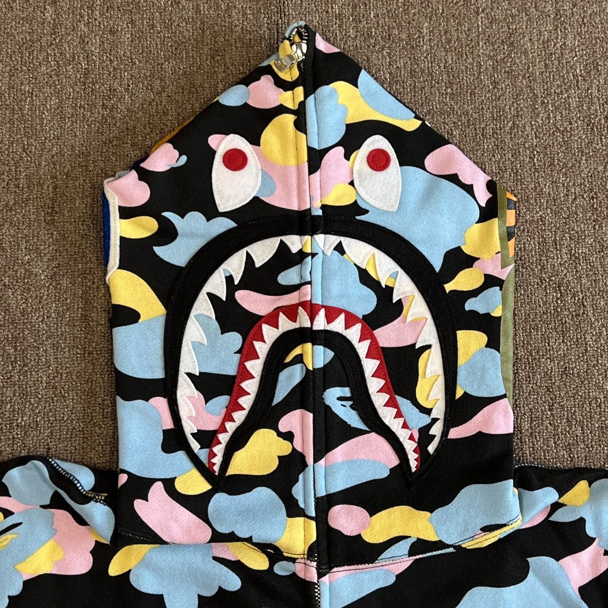 Bape New Multi Camo Shark Relaxed Full Zip Hoodie Size US M / EU 48-50 / 2 - 4 Thumbnail