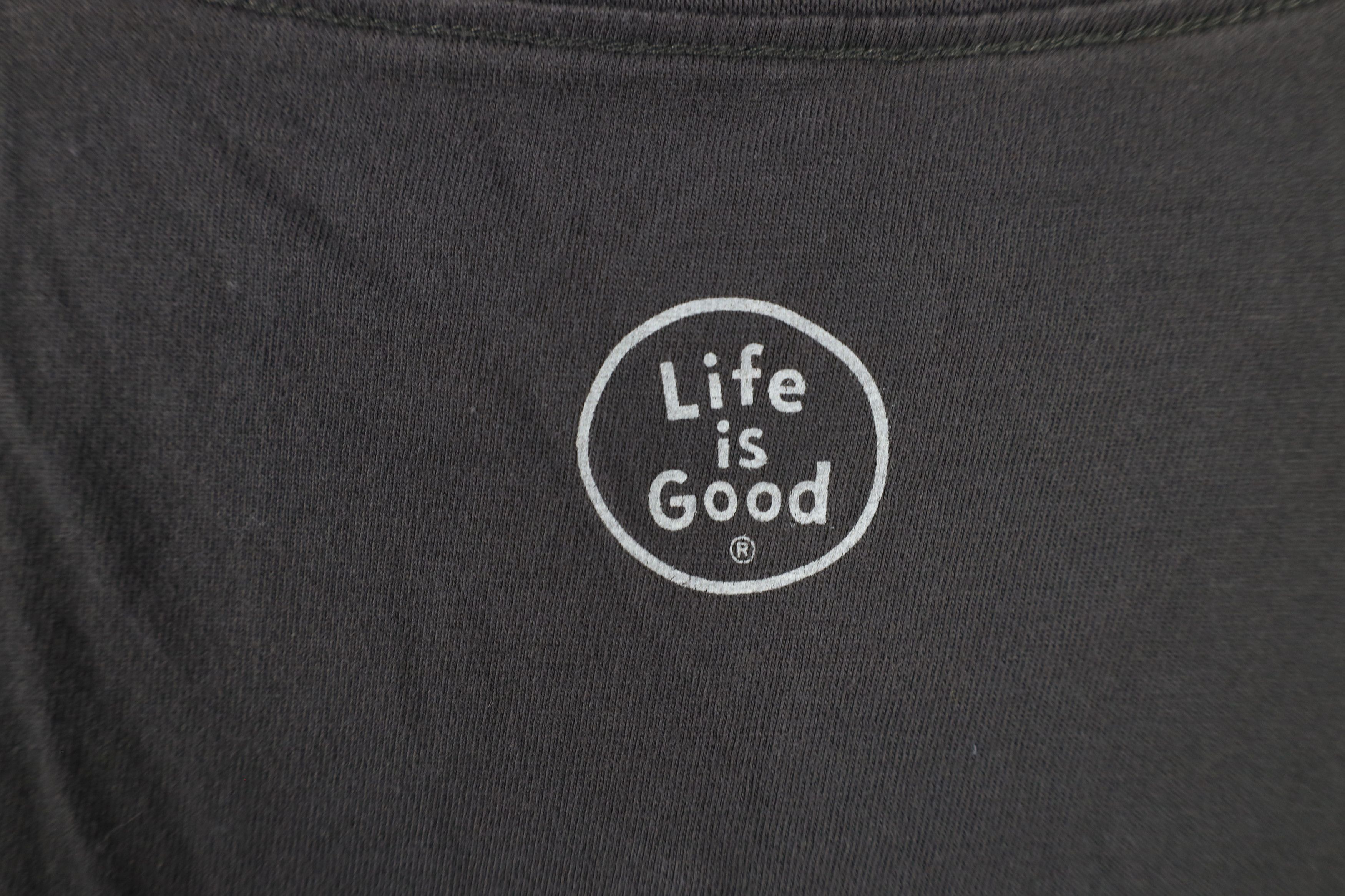Life is Good × Vintage Life Is Good Spell Out Flower Long Sleeve T-Shirt Gray Size M / US 6-8 / IT 42-44 - 10 Thumbnail