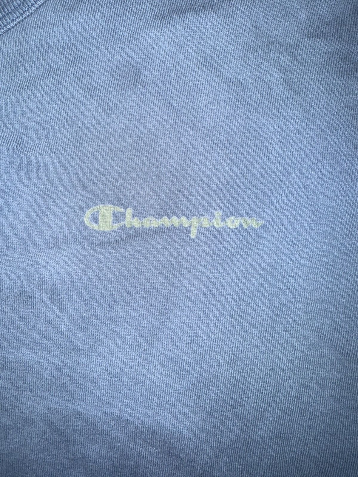 Champion Vintage 90s Champion Script Logo Tee Blue/Green Size US XXL / EU 58 / 5 - 2 Thumbnail