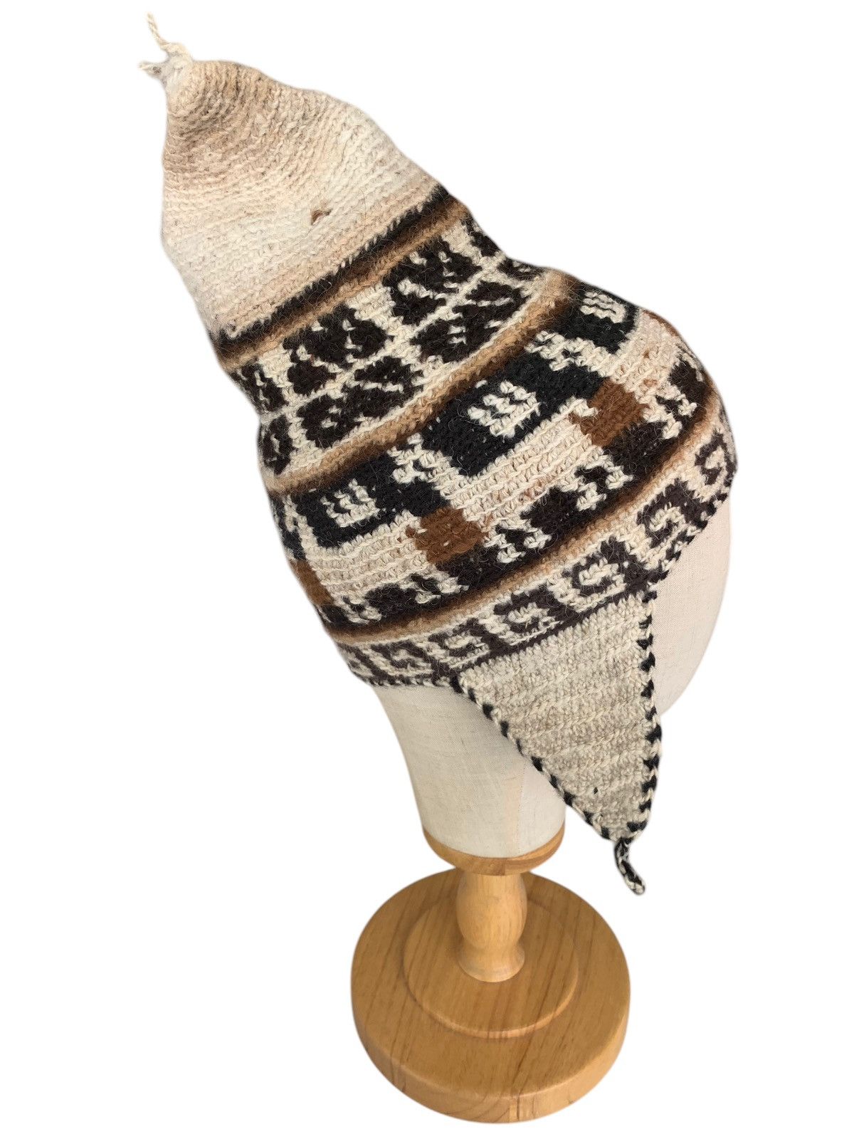 Japanese Brand × Kapital × Vintage Hand Made Crochet Wool Alpaca Hippies Winter Session Hats Size ONE SIZE - 5 Thumbnail