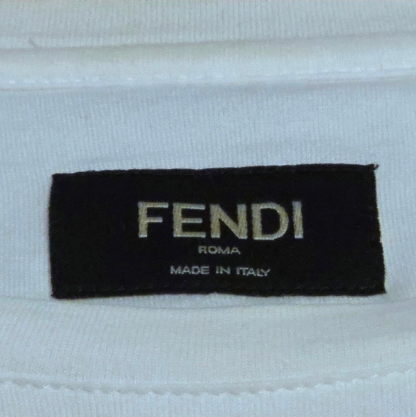 Fendi Fendi Karlito Strass White Tee Size US L / EU 52-54 / 3 - 7 Thumbnail