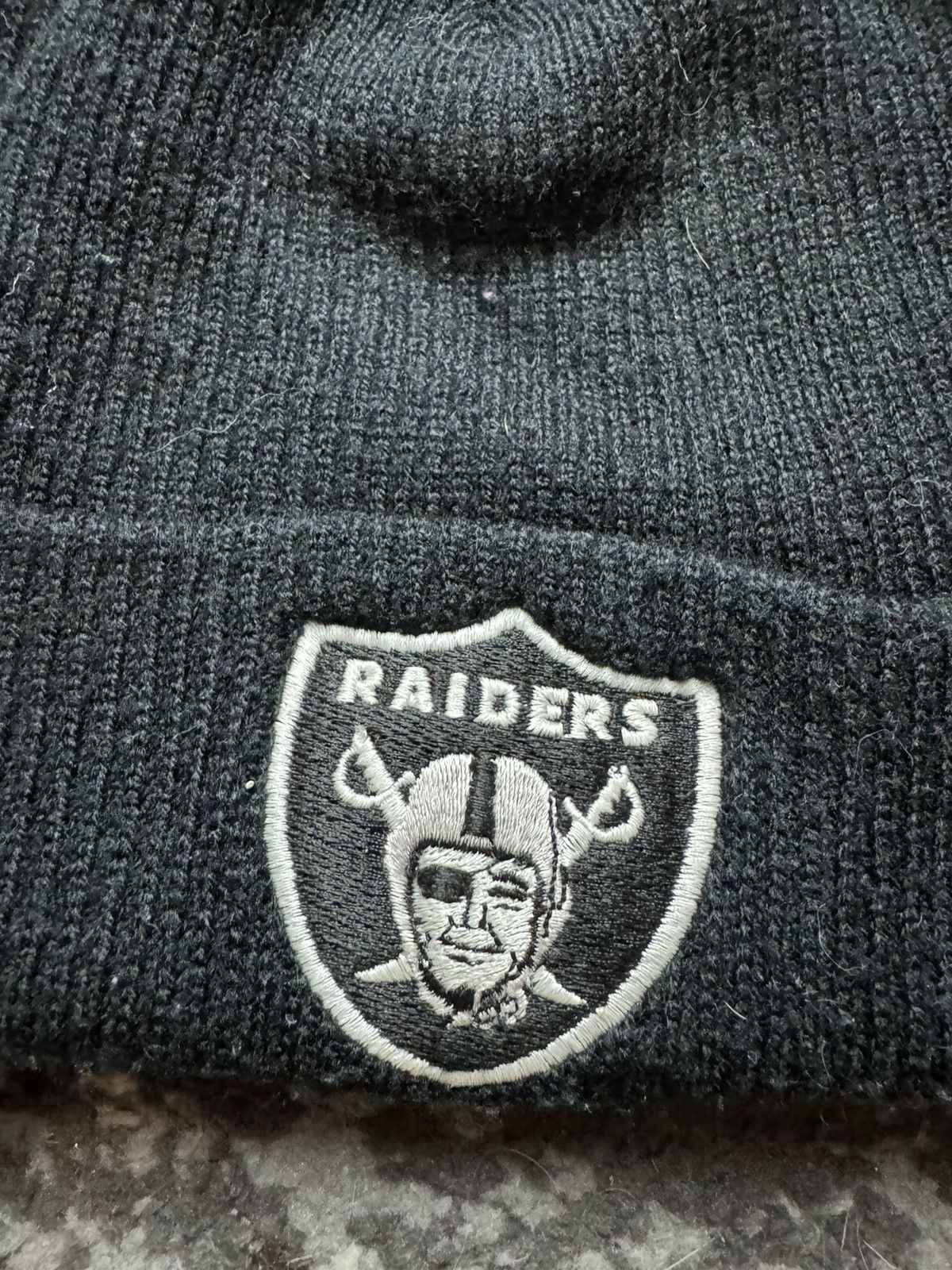Nike × Vintage Vintage Y2K Nike Las Vegas Oakland Raiders Beanie Hat Cap Size ONE SIZE - 2 Thumbnail