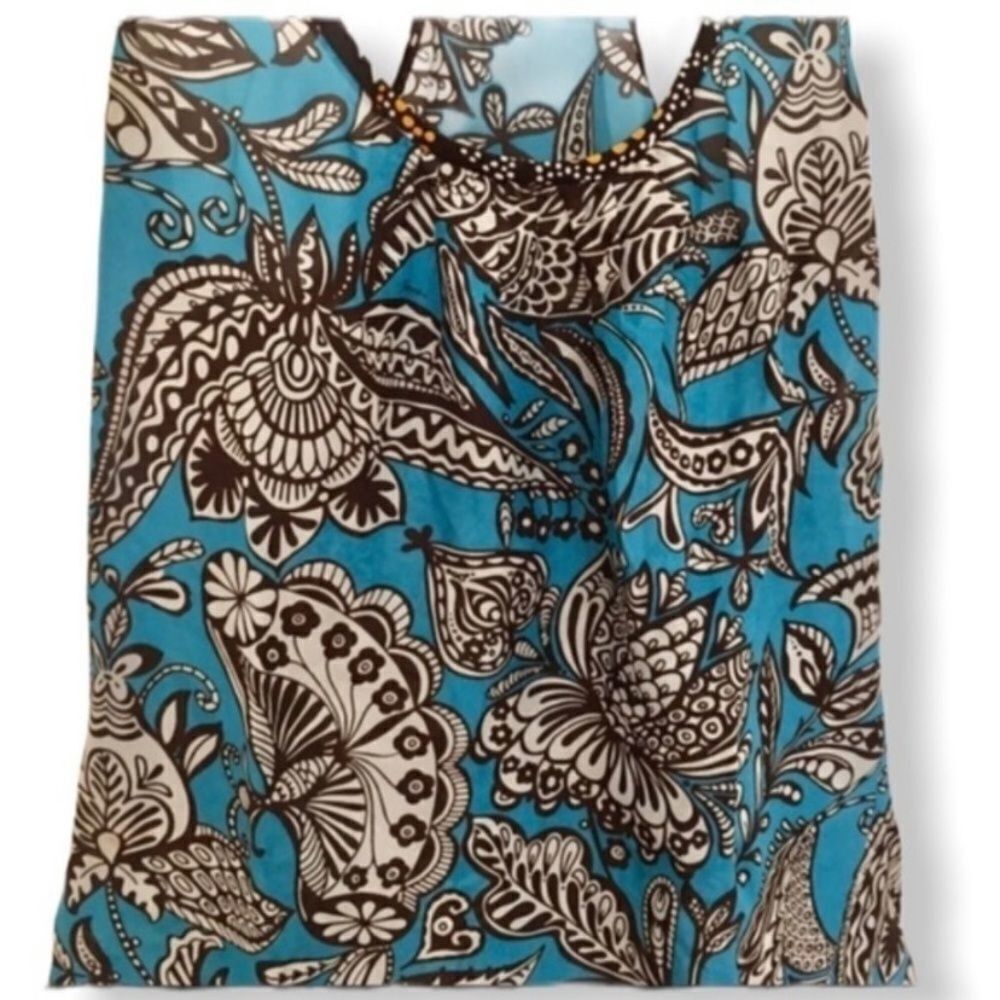 Trina Turk Women’s Silk Racerback Tank Top Size S – Blue But