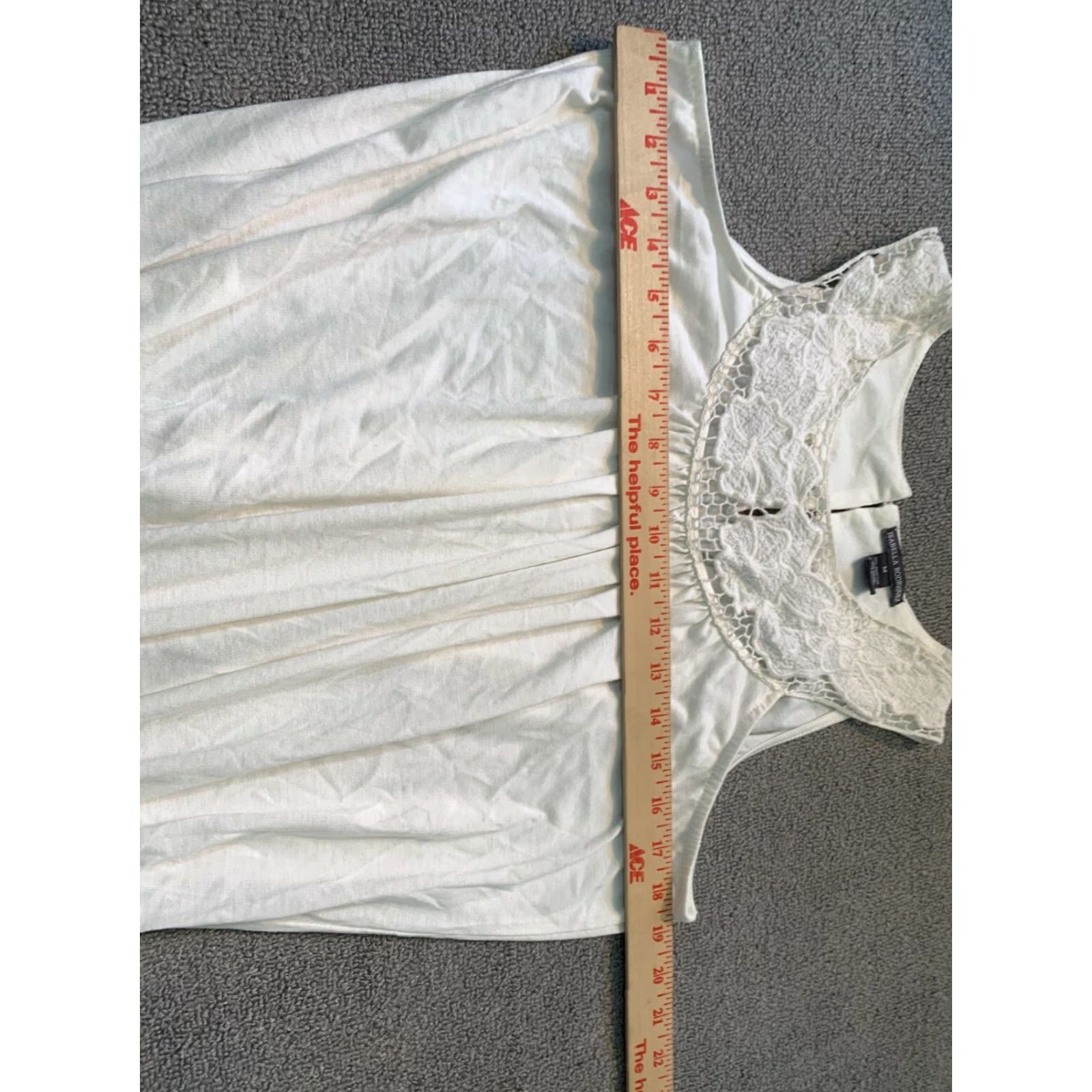 Vintage Isabella Rodriguez Dress Mini Lace White Sleeveless Womens M Size M / US 6-8 / IT 42-44 - 3 Thumbnail