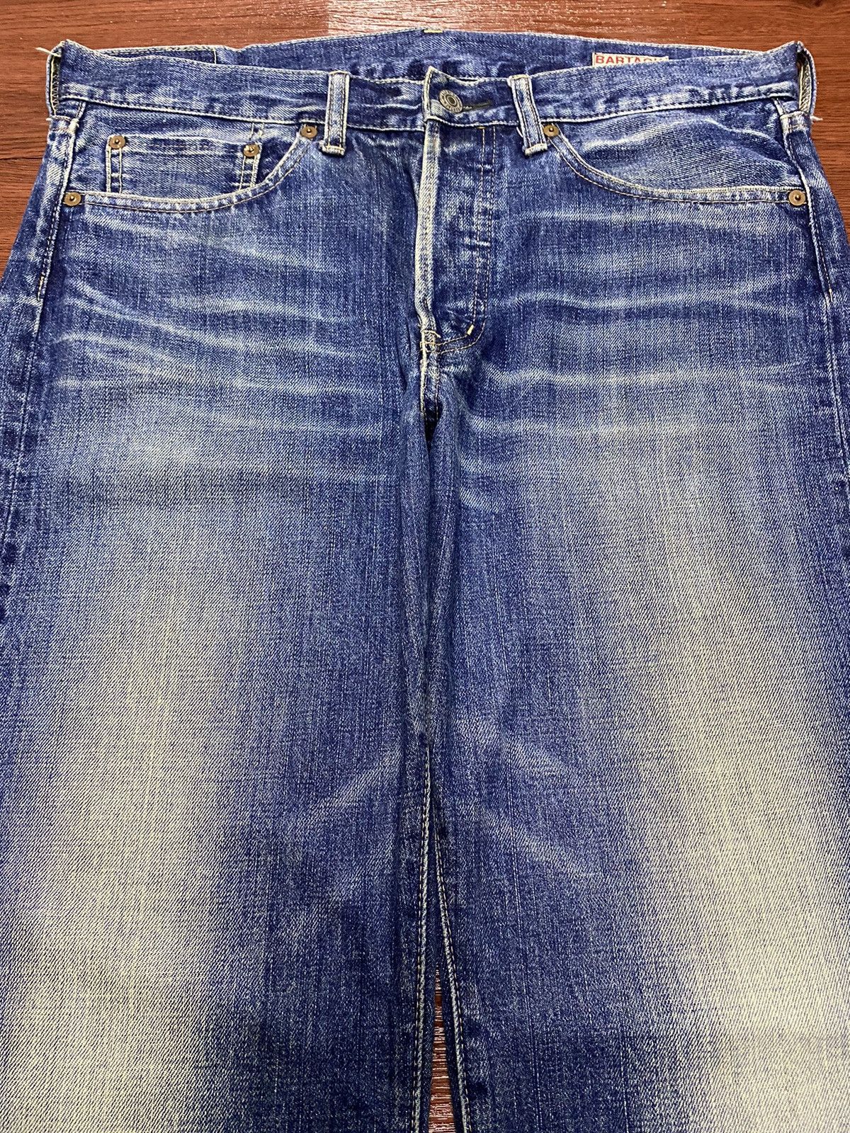 Japanese Brand Vintage Japanese Brands Bartack Selvedge Loose Jeans Size US 35 - 3 Thumbnail