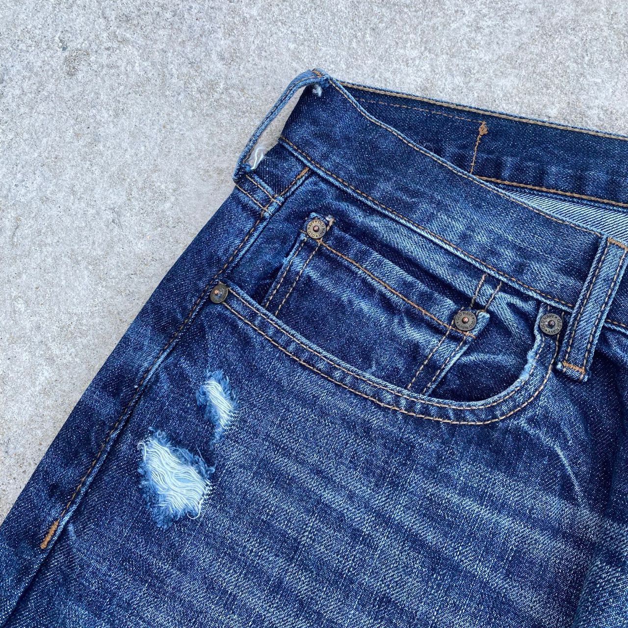 Old Navy Vintage Old Navy Slim Distressed Denim Size US 32 / EU 48 - 9 Thumbnail