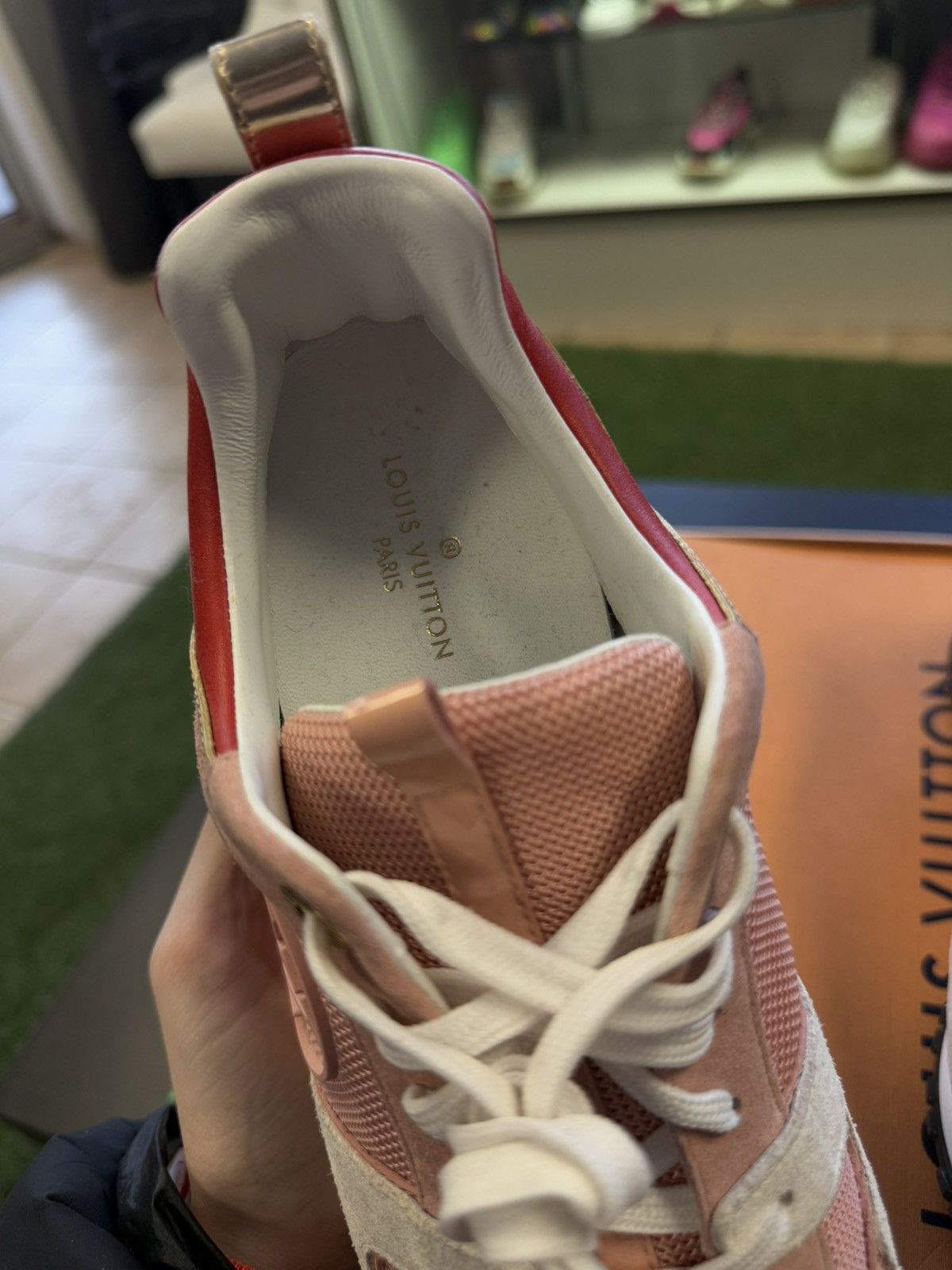 Louis Vuitton Louis Vuitton Women’s Pink Low Top Sneakers 38/8US Size US 8 / IT 38 - 12 Thumbnail