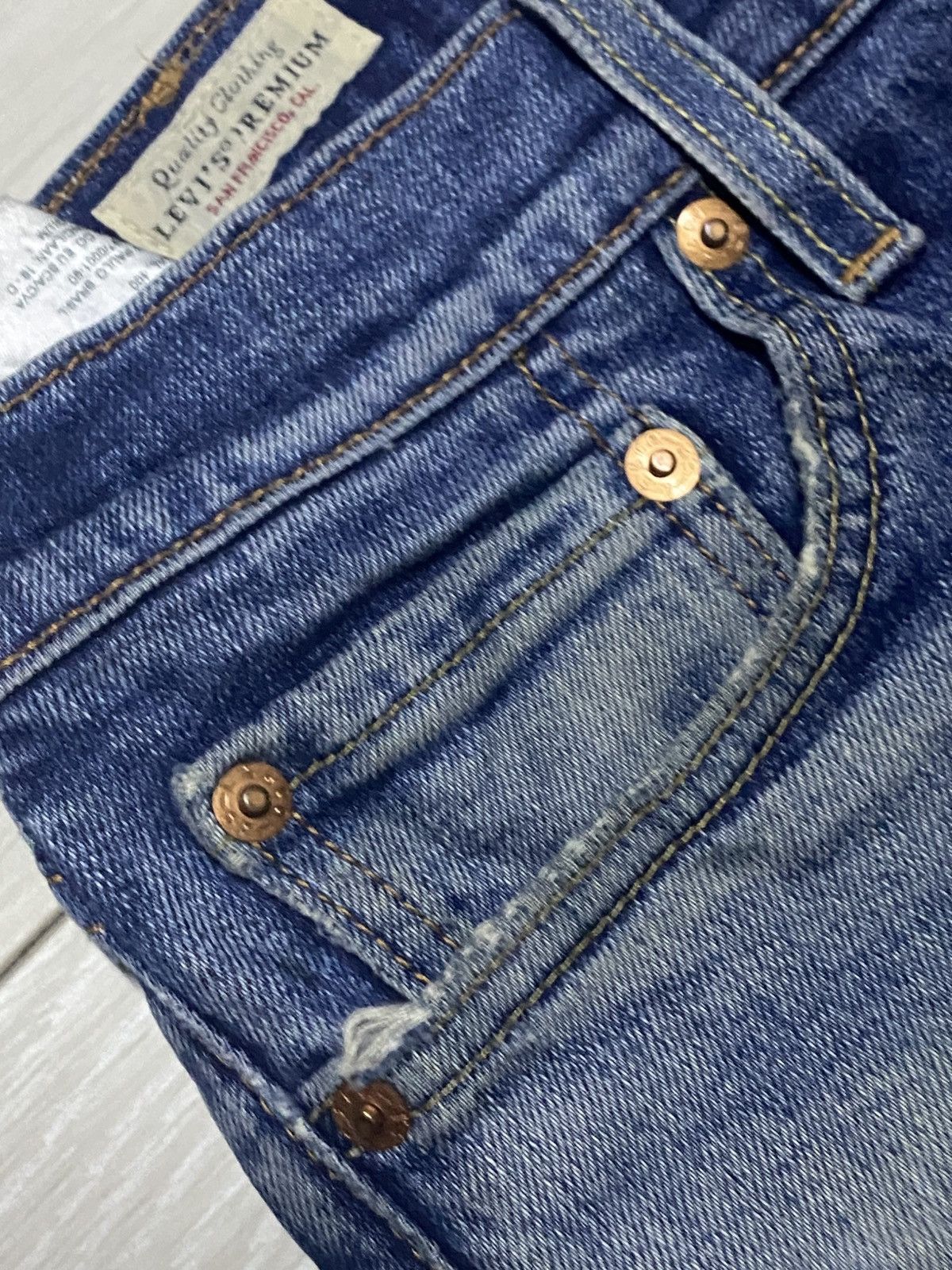 Levi's Vintage Levis 511 Big E Blue Wash Slim Fit Jeans Size US 30 / EU 46 - 7 Thumbnail