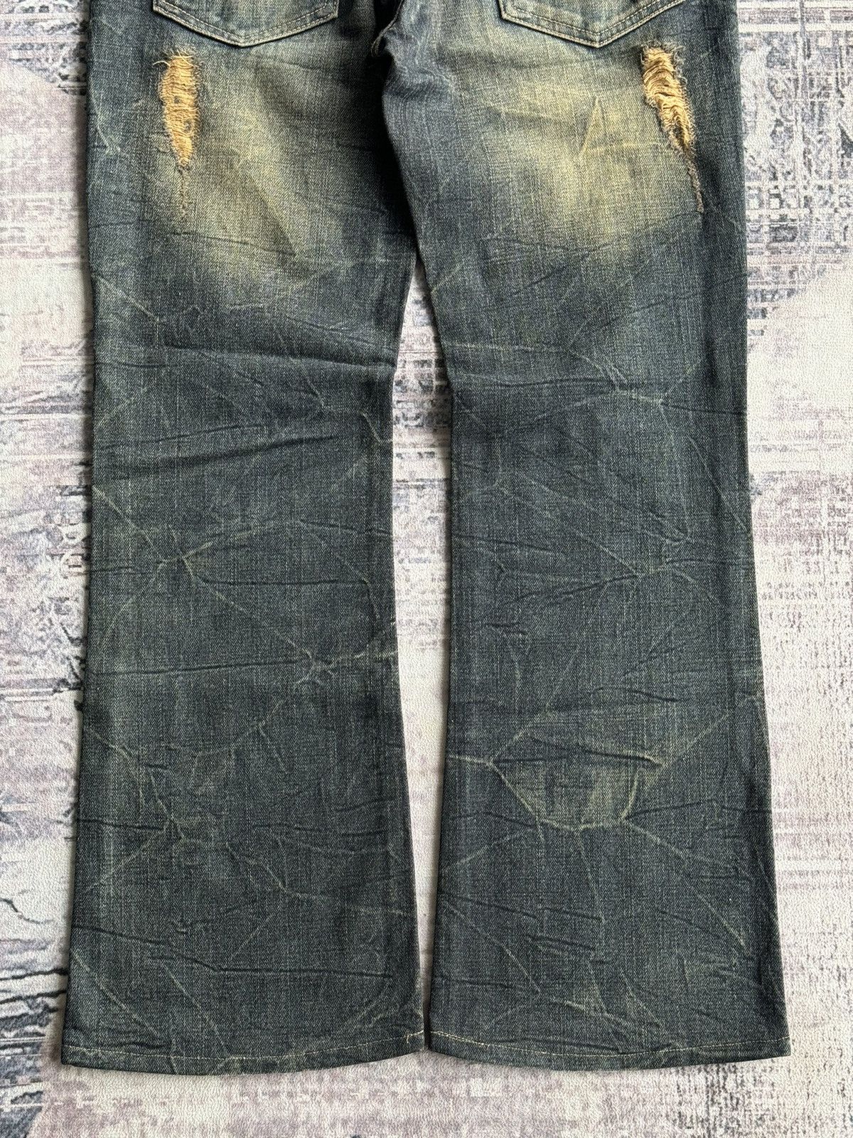 Japanese Brand Y2K Vintage Day/Moon Punk Poem Flared Denim / ifsixwasnine Size US 32 / EU 48 - 7 Thumbnail