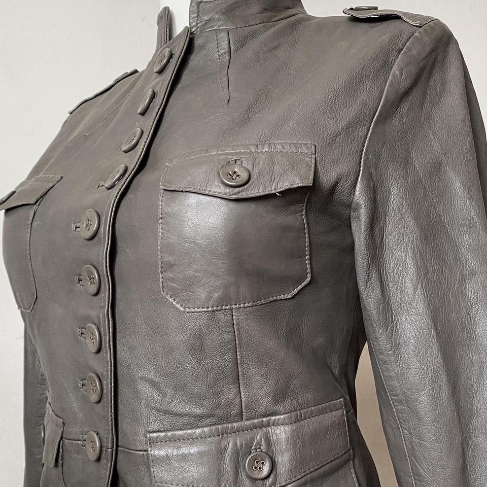 Vintage Avant - Garde military pirate core leather jacket Size S / US 4 / IT 40 - 4 Thumbnail