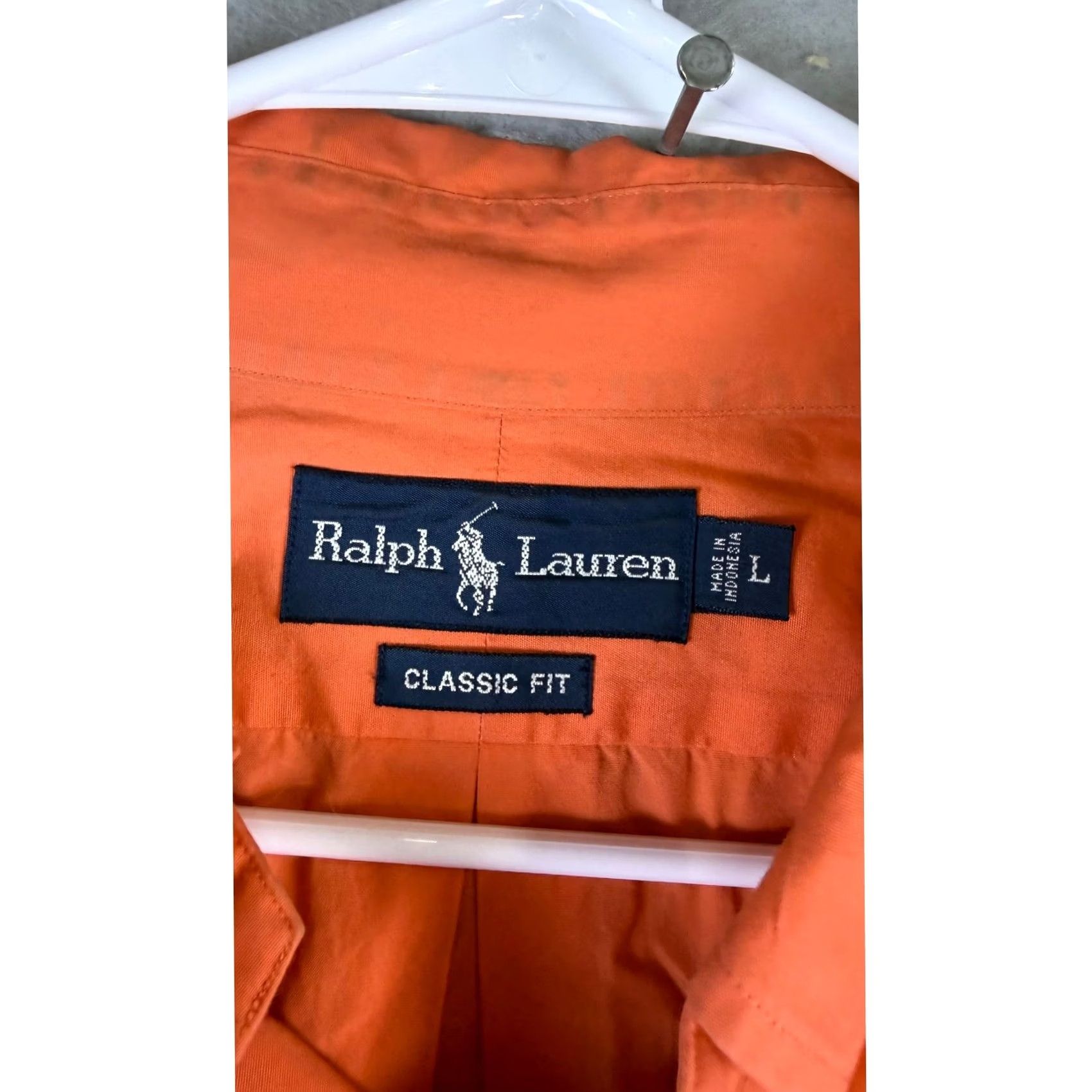 Ralph Lauren Ralph Lauren Orange Button Down Shirt Mens L Classic Fit Short Sleeve Pony Size US L / EU 52-54 / 3 - 6 Thumbnail