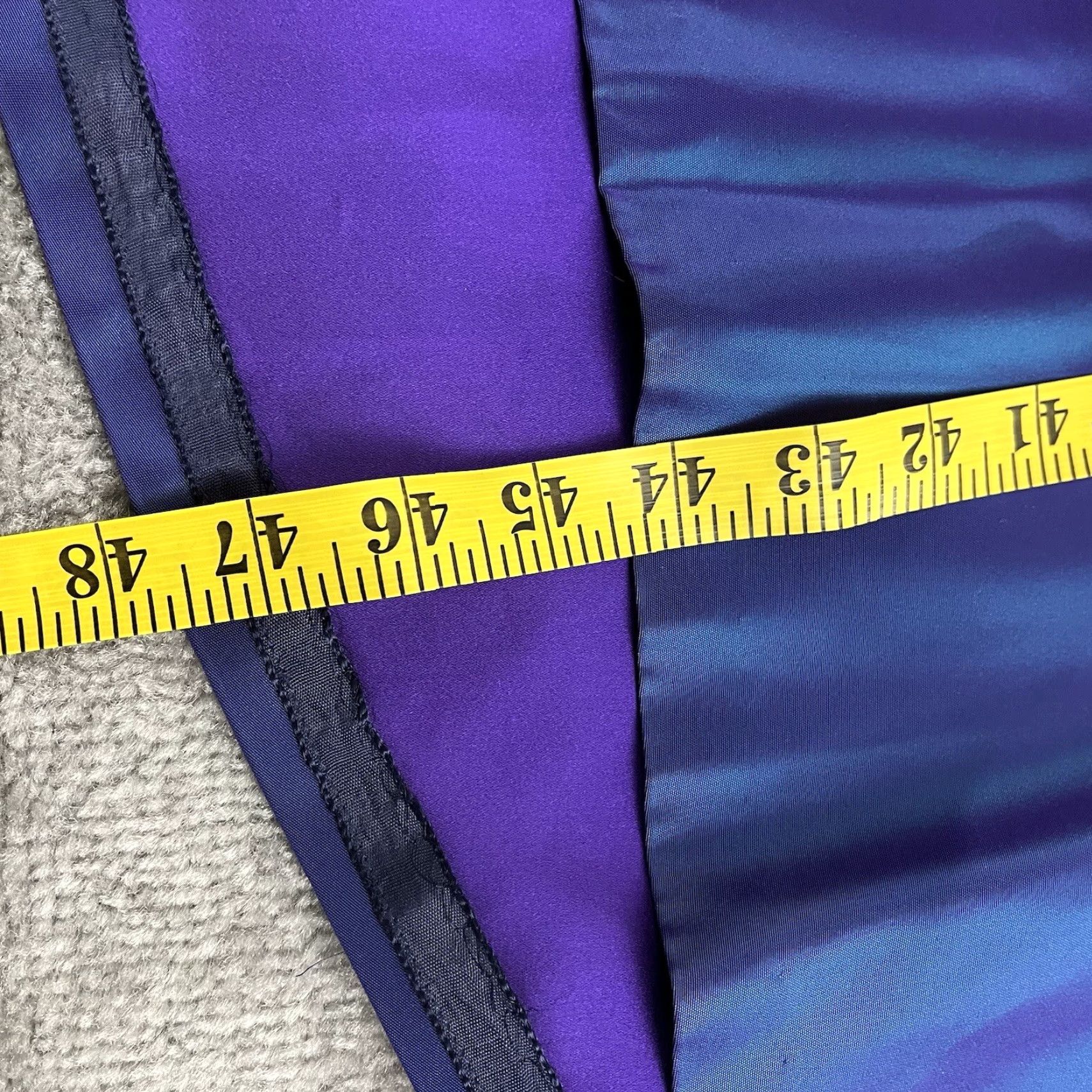 Ralph Lauren RALPH LAUREN Dress Womens Size 10 Midi Dress Purple 47" Calf Length Iridescent Zipper Acetate Sleeveless Vintage No (if allowed) Size L / US 10 / IT 46 - 4 Thumbnail