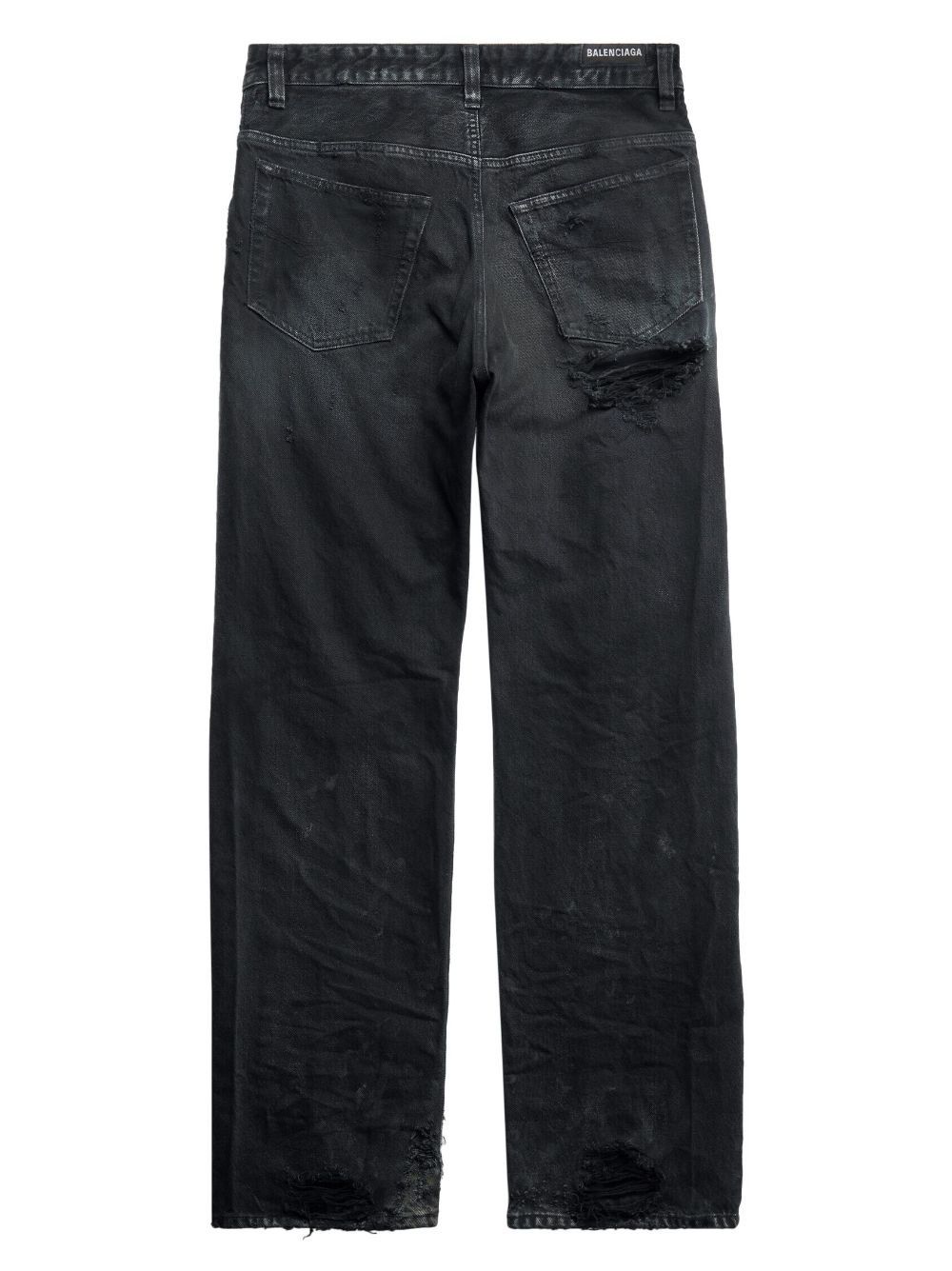 Balenciaga o1s1rm0925 Medium Fit Ripped Pants in Black Size US 34 / EU 50 - 6 Thumbnail