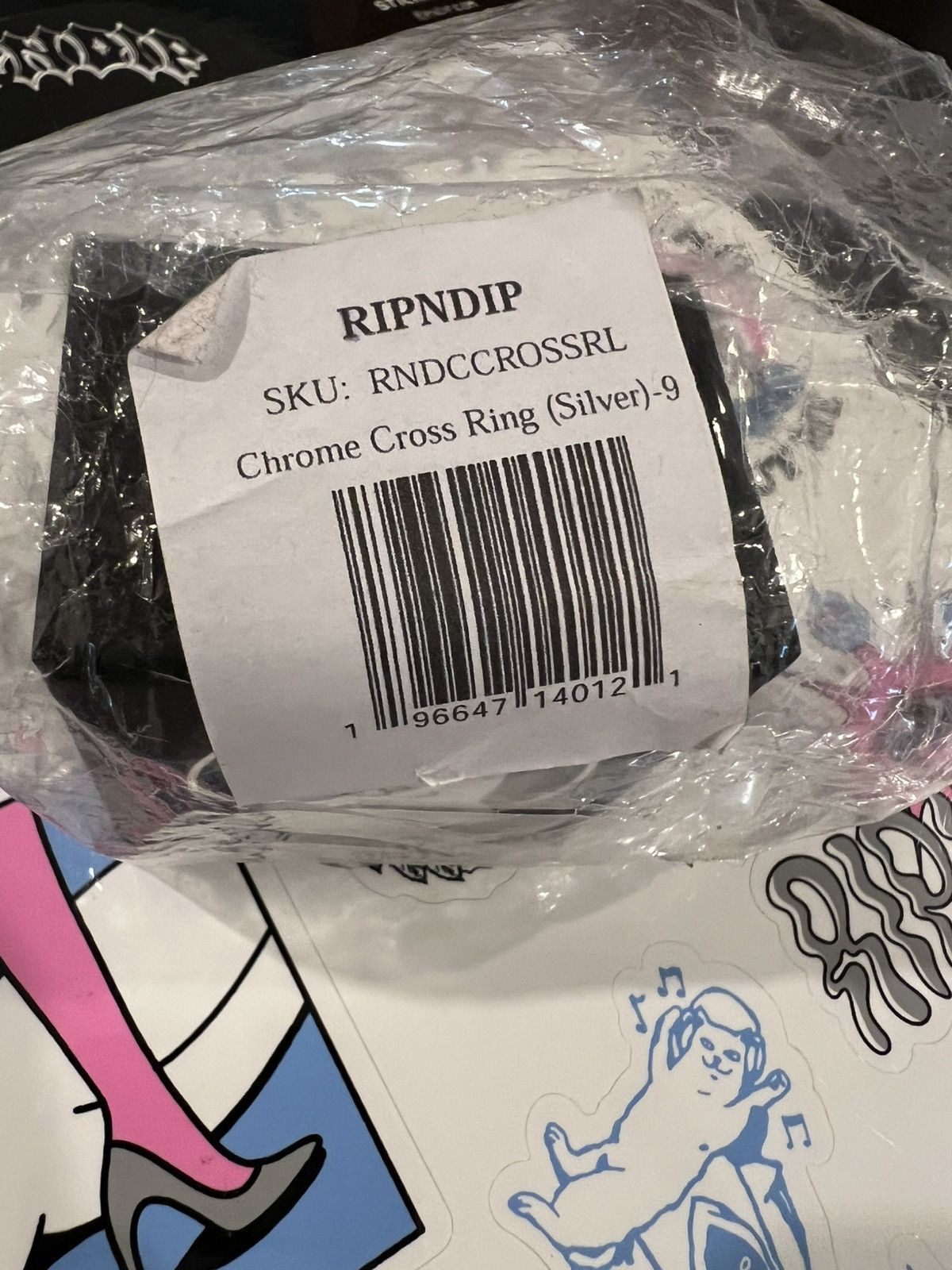 RIPNDIP RIPNDIP CHROME CROSS RING (SILVER) Size ONE SIZE - 5 Thumbnail