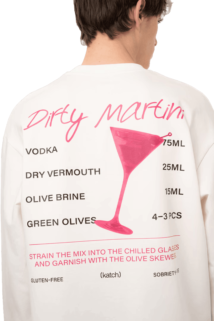 Other katch Dirty Martini Cuffed Long Sleeve Tee - Cream Size XL / US 12-14 / IT 48-50 - 2 Thumbnail