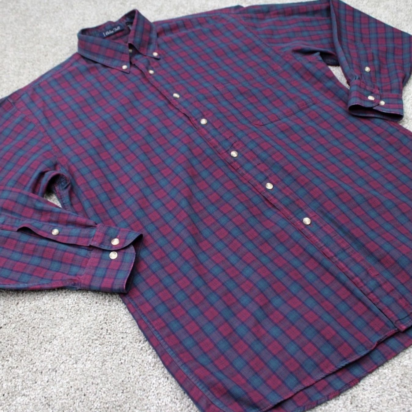 Gant GANT Shirt Mens Medium Blue/Purple Chelsea Twill 100% Cotton Long Sleeve Button-Up Shirt Size US M / EU 48-50 / 2 - 5 Thumbnail