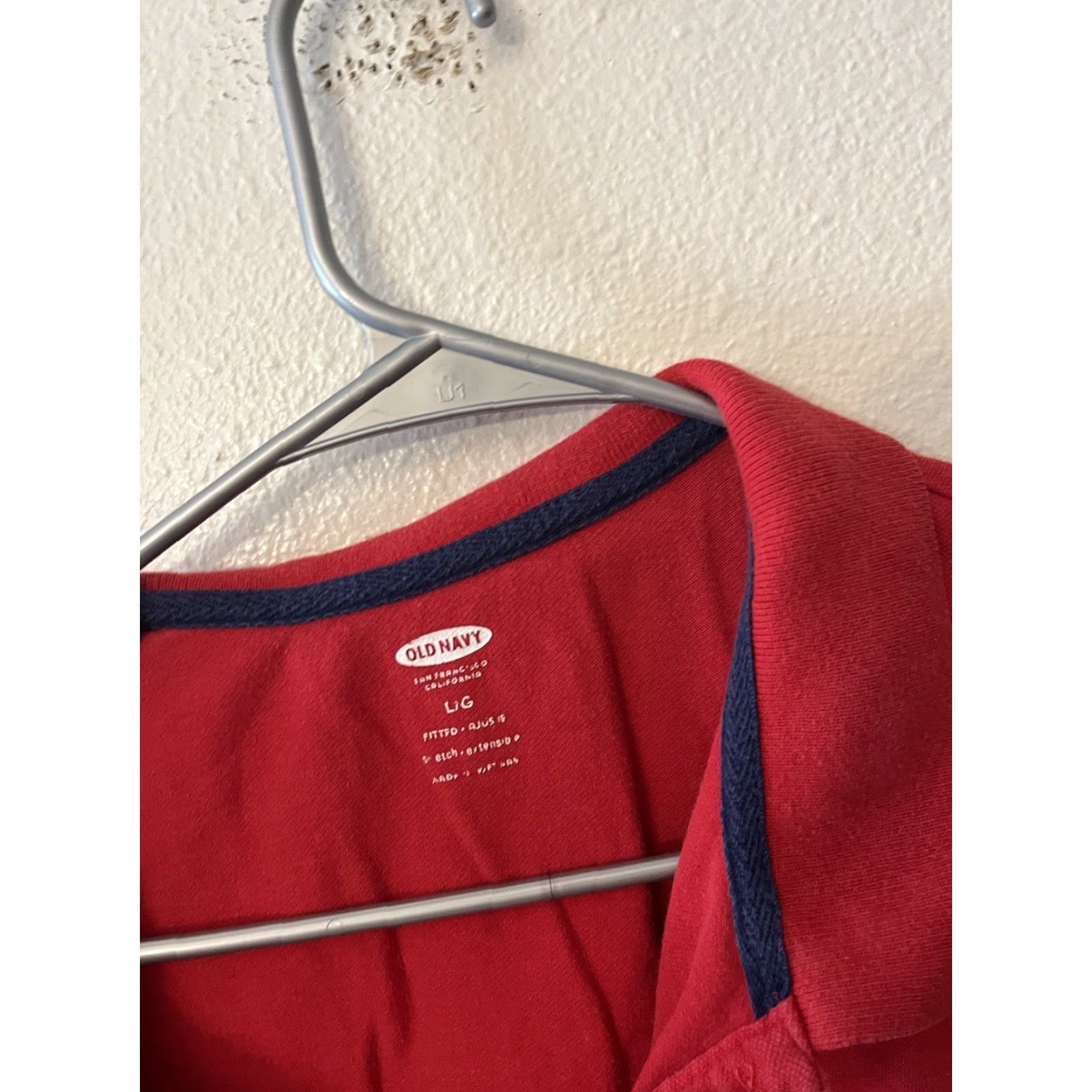 Old Navy Preowned Old Navy Polo Top Womens Large Red Short Sleeve Shirt Polo Womens L Red Size L / US 10 / IT 46 - 2 Thumbnail