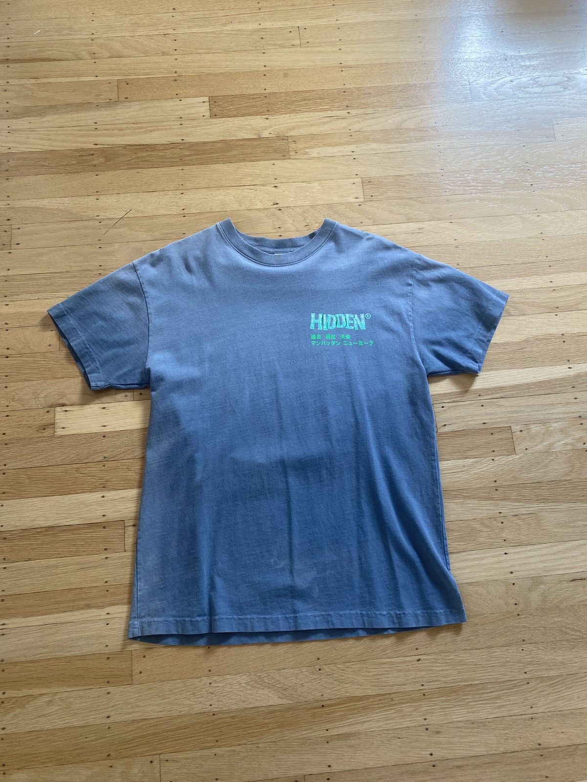HIDDEN Hidden Gray/Green Logo Tee Size US M / EU 48-50 / 2 - 1 Thumbnail