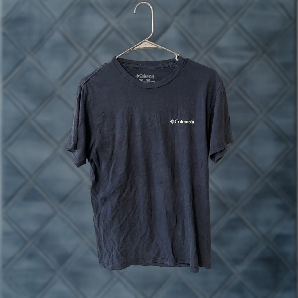 Logo 7 Columbia Logo Tee T Shirt Men's Medium Blue Graphic Crew Neck Short Sleeve All Seasons Lightweight Logo Fish Boat American Columbia PFG Vintage No Size US M / EU 48-50 / 2 - 1 Thumbnail