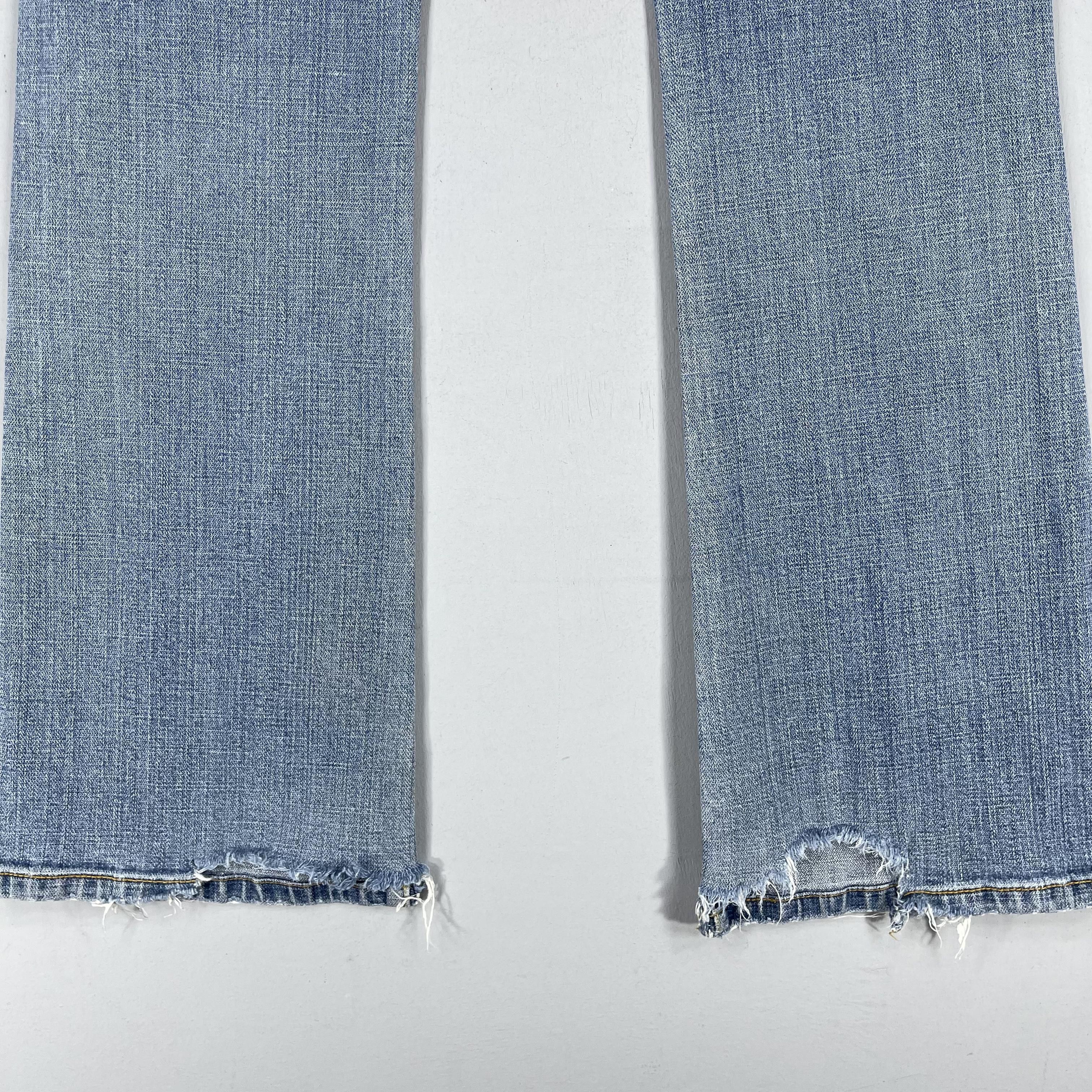 Levi's × Vintage Size 31 Vintage Levis 515 Distressed Mid Wash Bootcut Jeans Size 31" - 9 Thumbnail