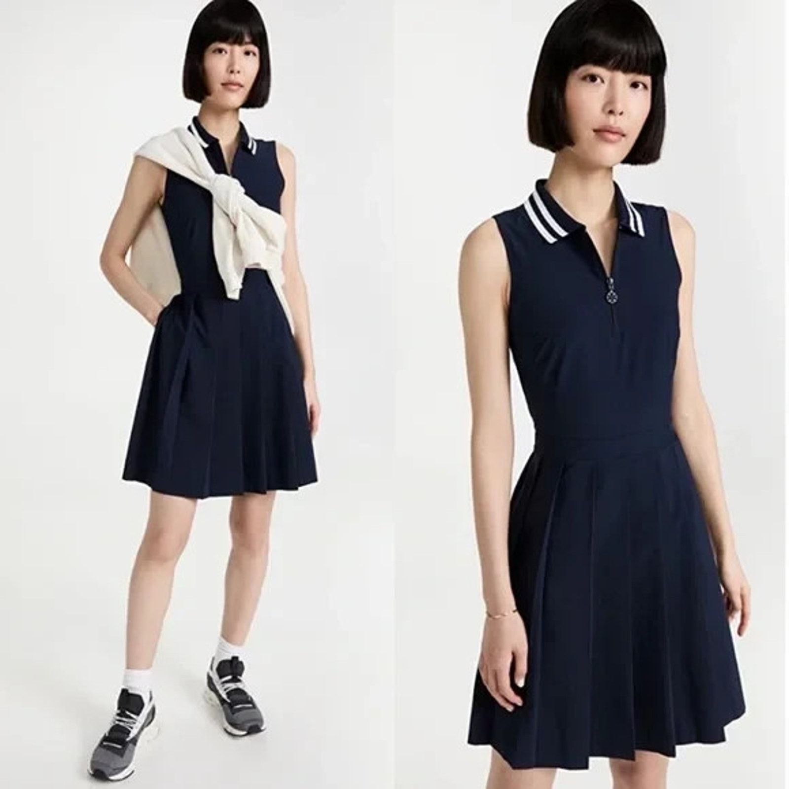 Tory Burch NWOT Tory Burch Sport Performance Pleated Golf Dress Navy XS Size XS / US 0-2 / IT 36-38 - 2 Thumbnail