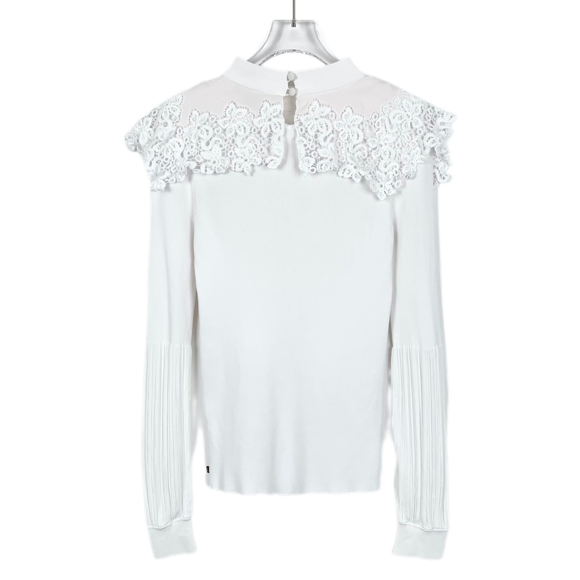 Louis Vuitton Louis Vuitton Lace Embellished Long Sleeve Knit Top Size S / US 4 / IT 40 - 2 Thumbnail