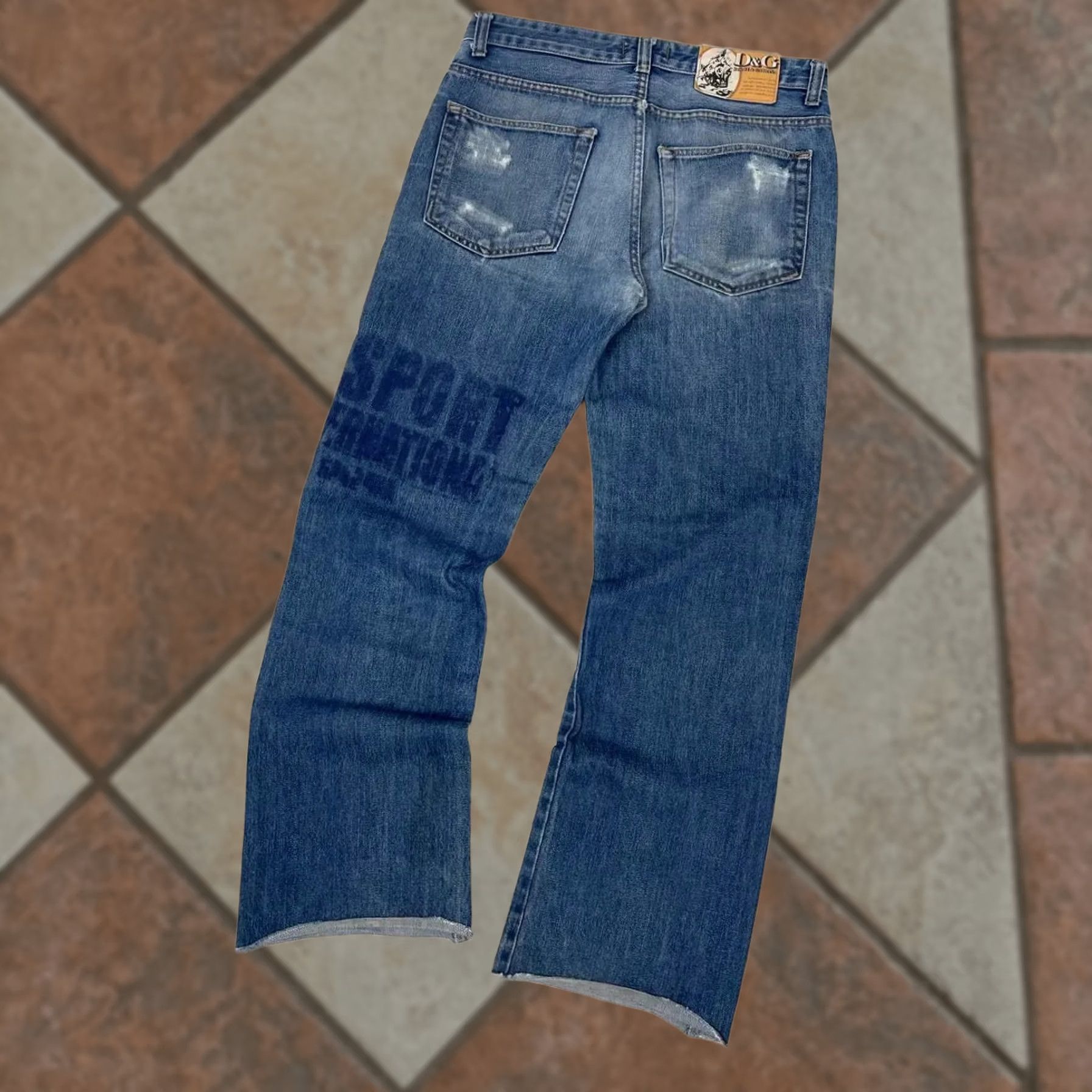 1990s y2k dolce&gabbana straight denim Vintage 90s Y2K D&G Dolce 