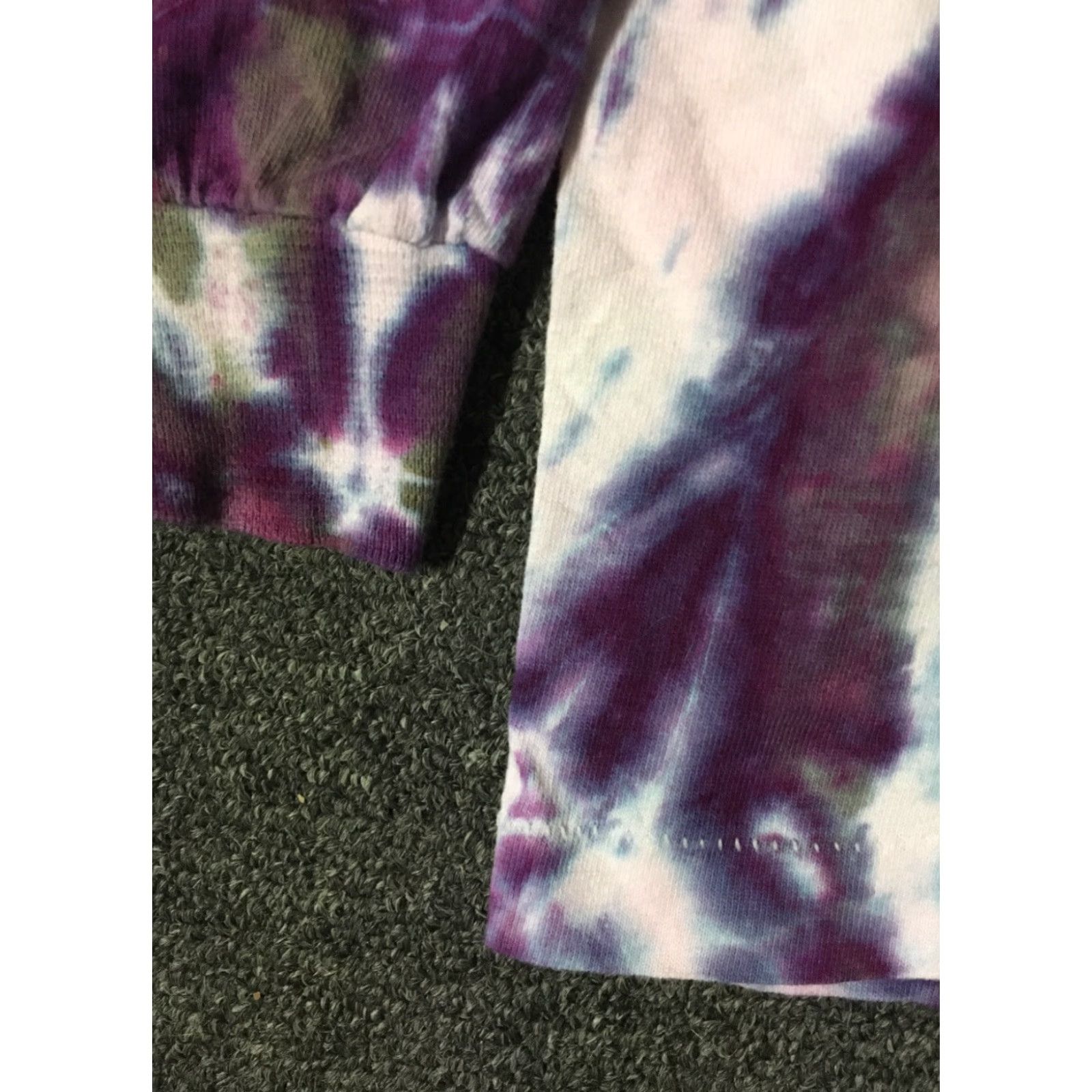 Fruit Of The Loom VINTAGE 90s Tie Dye Mock Neck Shirt XL Fruit of the Loom USA Long Sleeve Graphic Tee Men Hippie Grunge Psychedelic Rock Size US XL / EU 56 / 4 - 3 Thumbnail