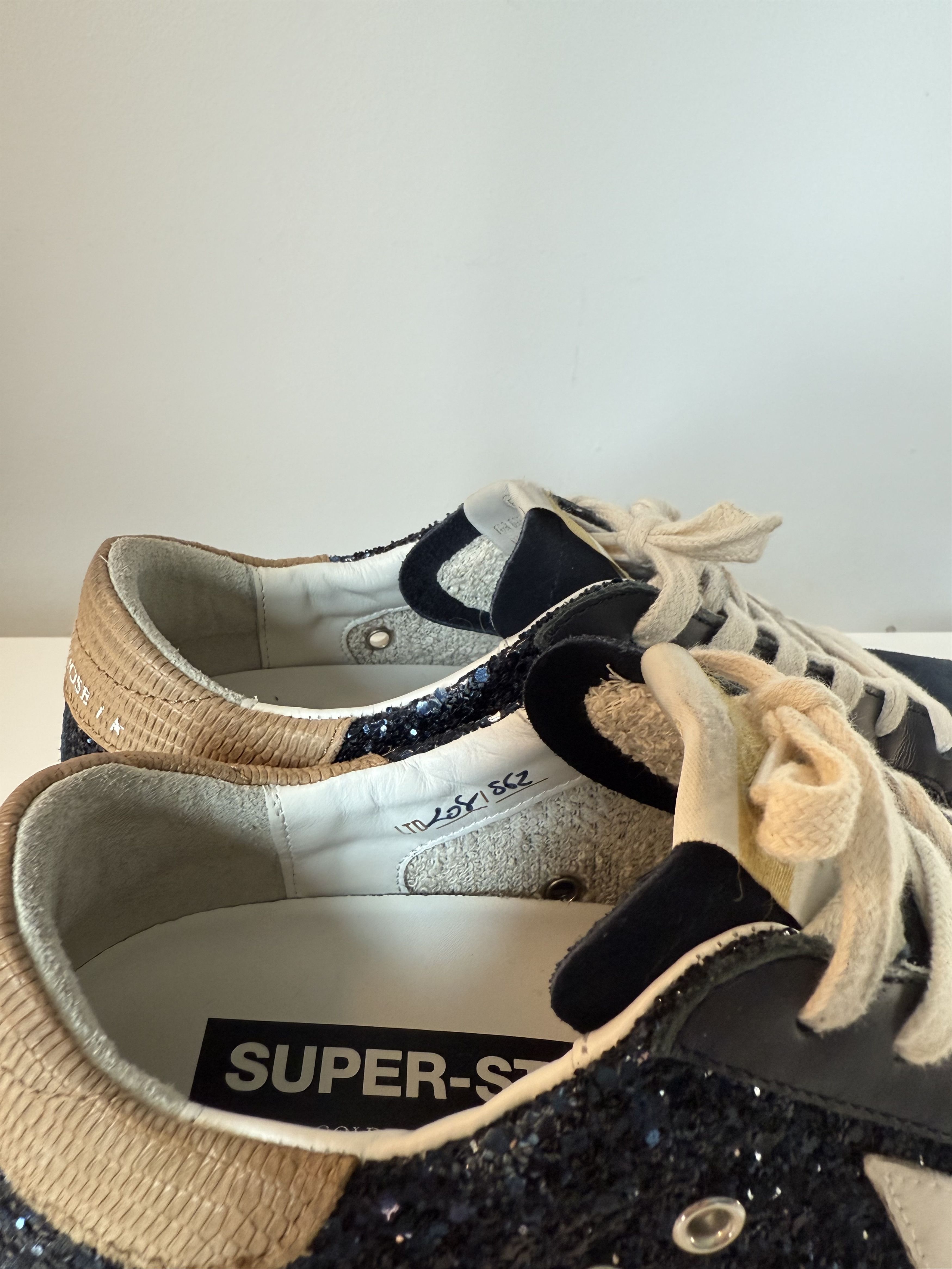 Golden Goose Golden Goose Blue Glitter/Camel Sneaker Size US 8 / IT 38 - 4 Thumbnail