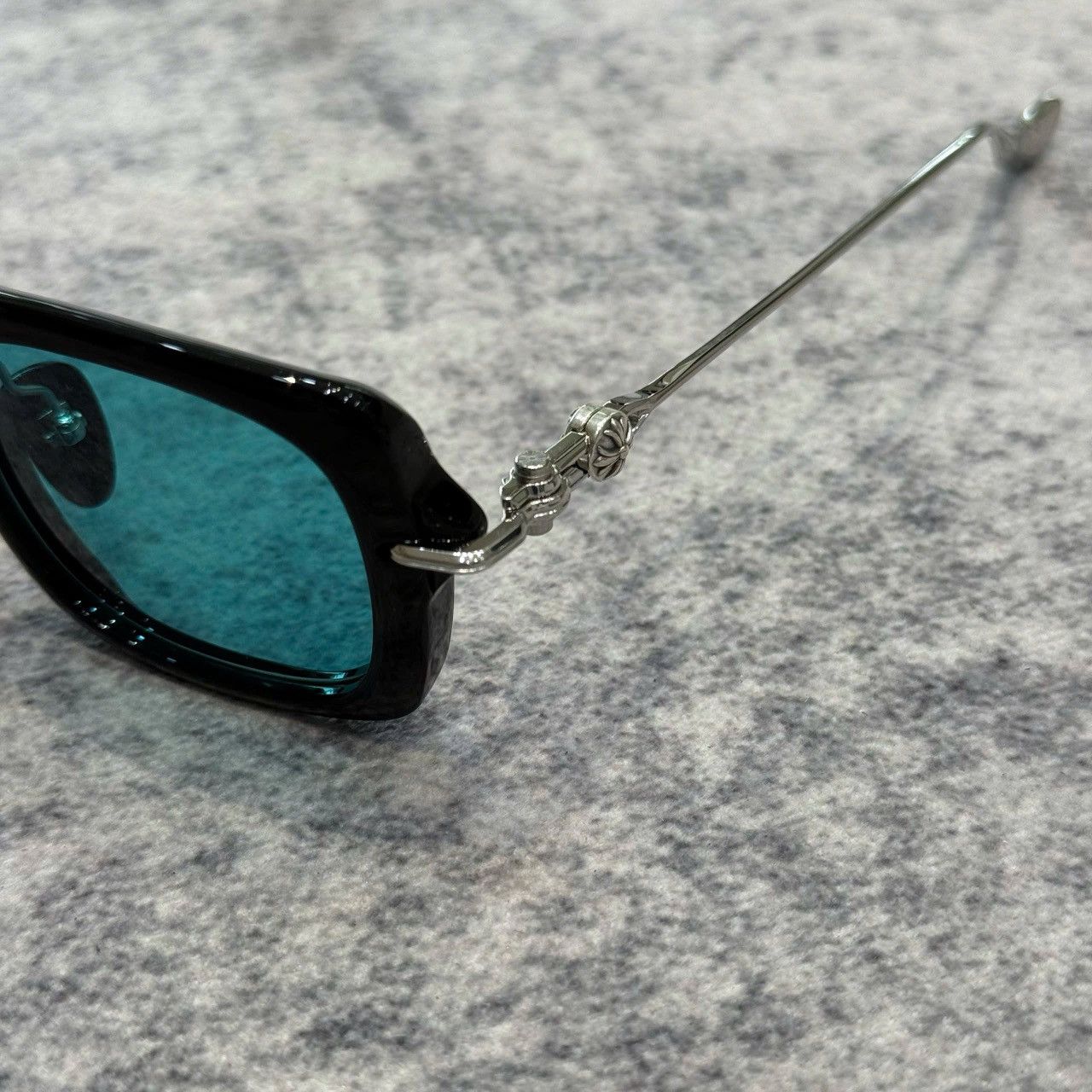 Chrome Hearts CHROME HEARTS KIMOCHEE Black/Shiny Silver Aquamarine