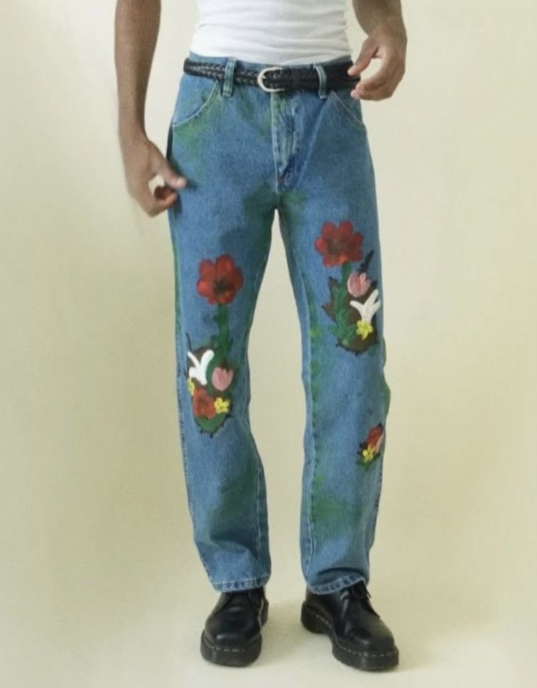 Wrangler Hand paint floral jeans Size US 32 / EU 48 - 8 Thumbnail