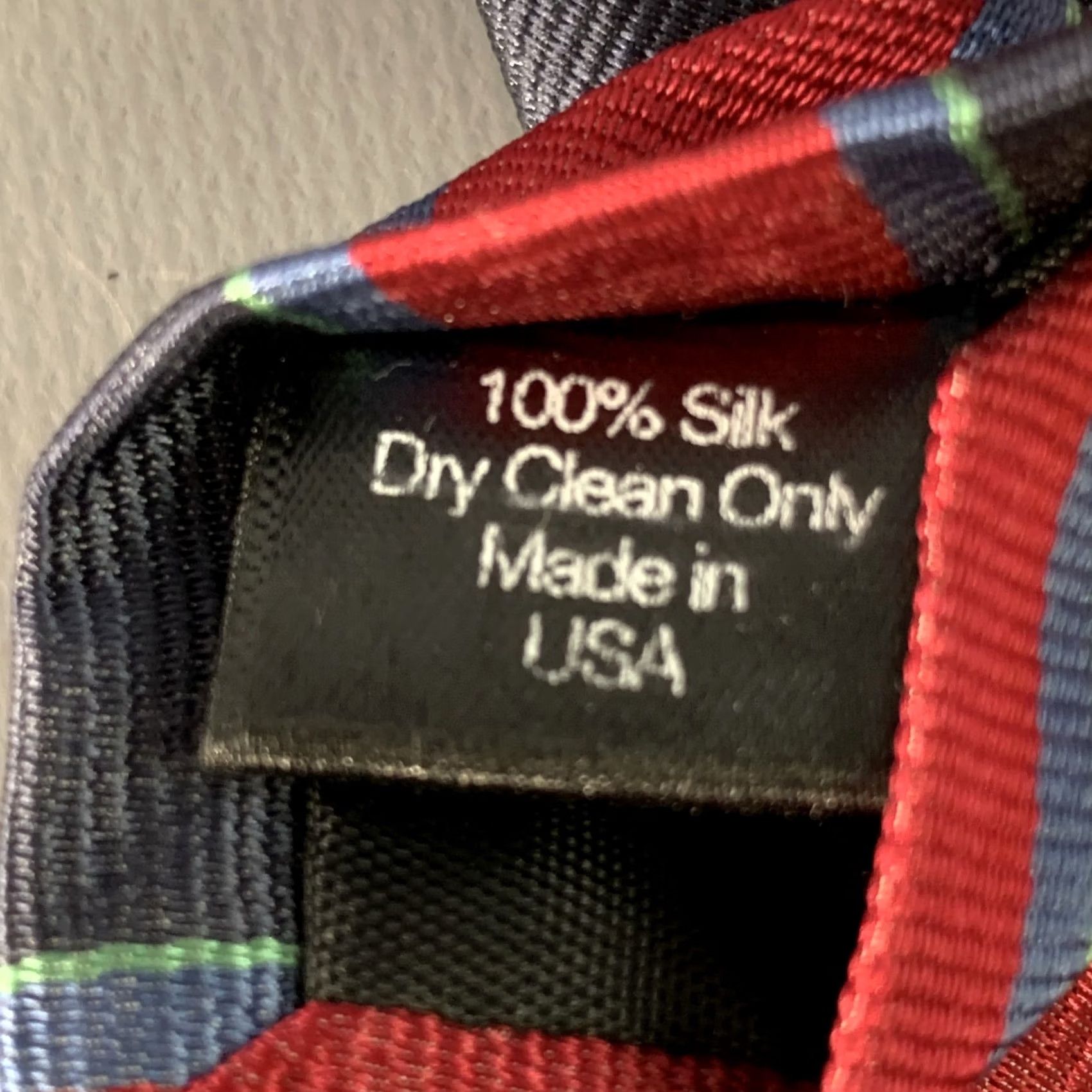 Band Of Outsiders BAND OF OUTSIDERS Navy Red Green Diagonal Stripe Silk Skinny Tie Mens Size ONE SIZE - 4 Thumbnail