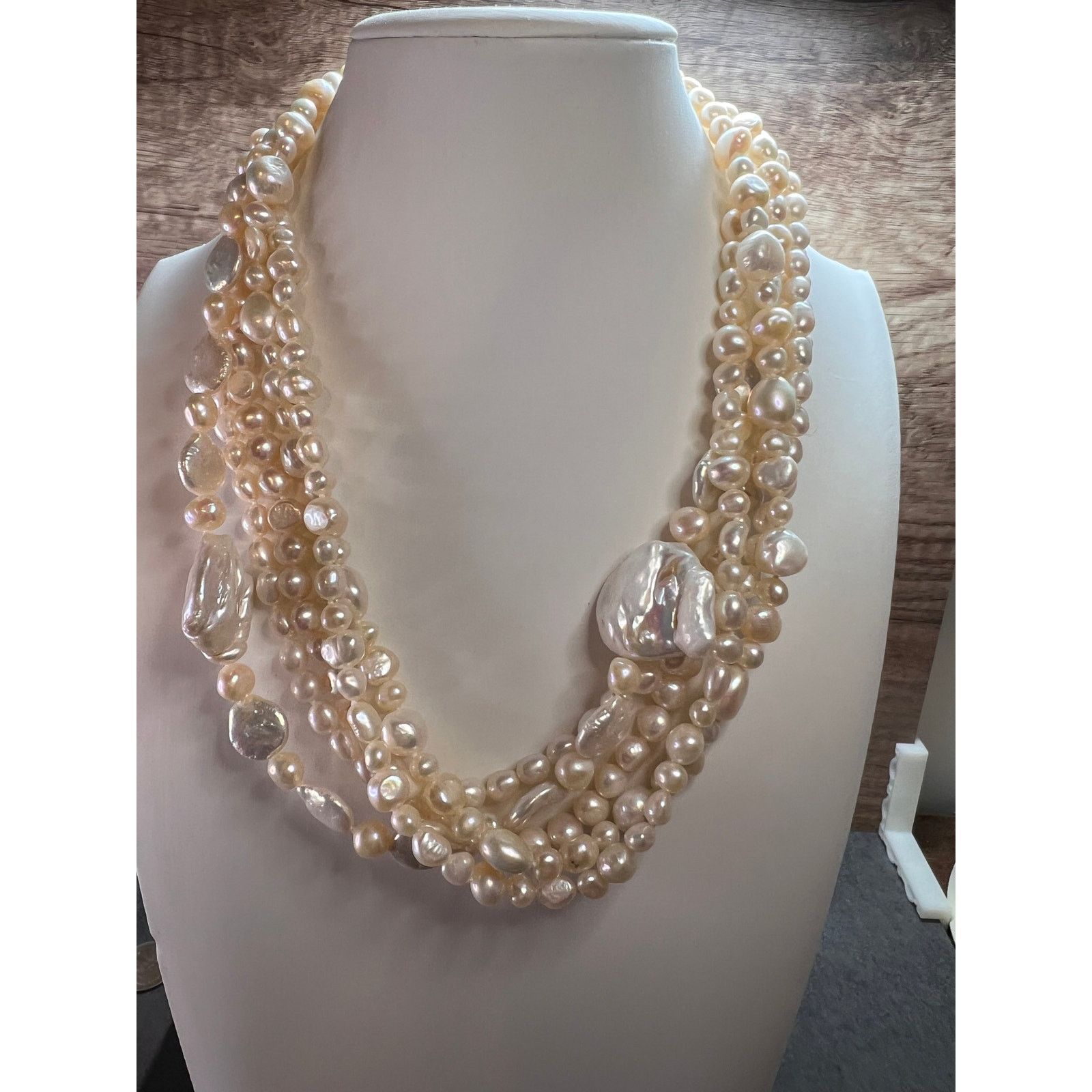 Other Lucas Lameth pearl 5 strand necklace with 925 silver clasp Size ONE SIZE - 2 Thumbnail