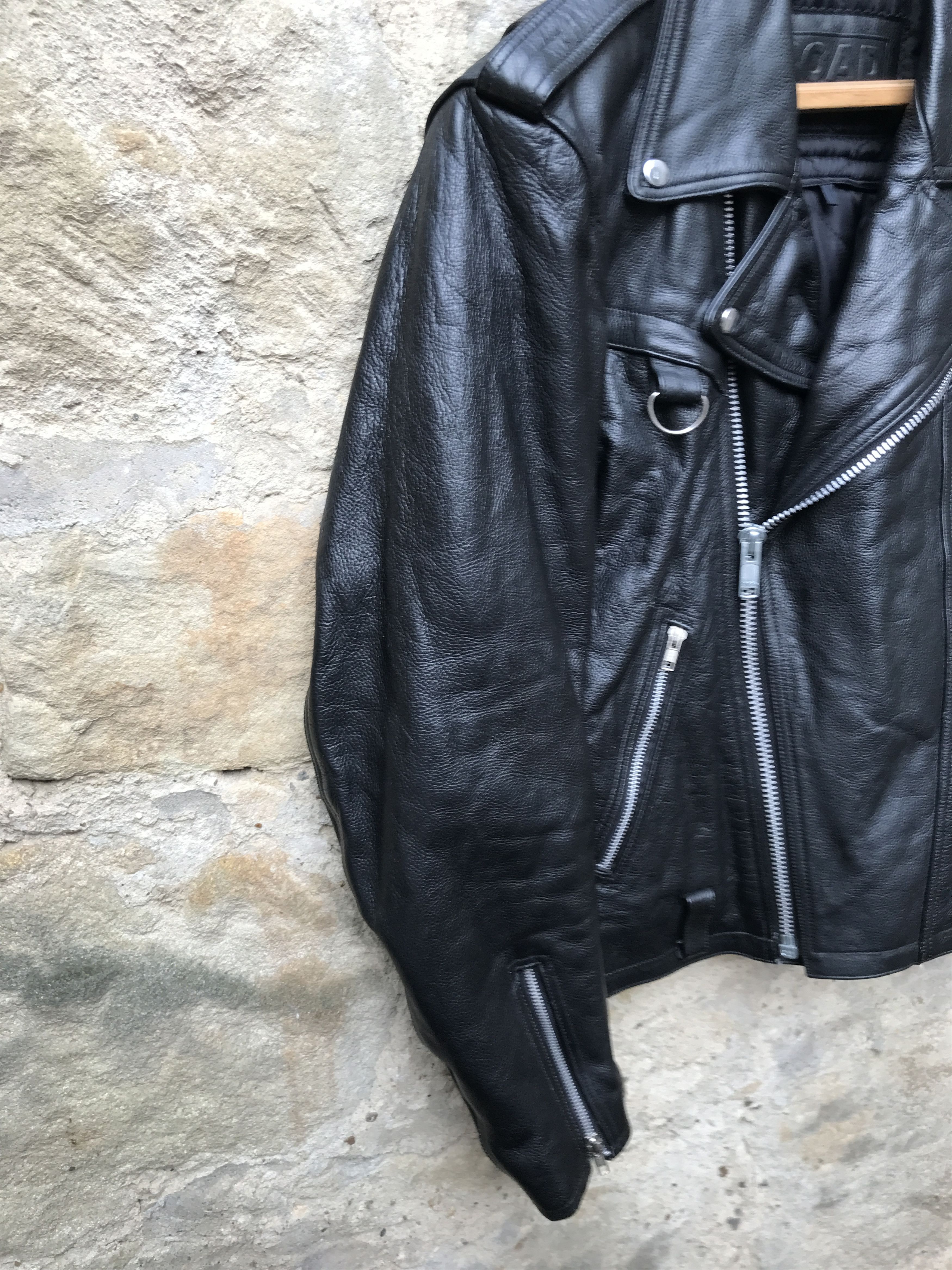 Rare Vintage 80s Leather Biker Jacket Jofama / Janbell type