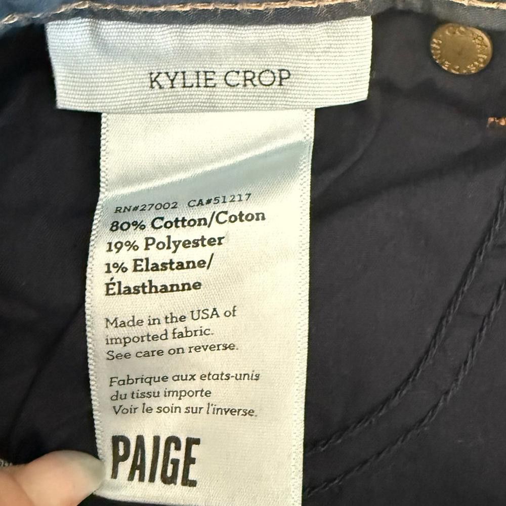 Paige PAIGE Denim Kylie Crop Jeans Size 28 Sedona Medium Wash Size 28" / US 6 / IT 42 - 8 Thumbnail