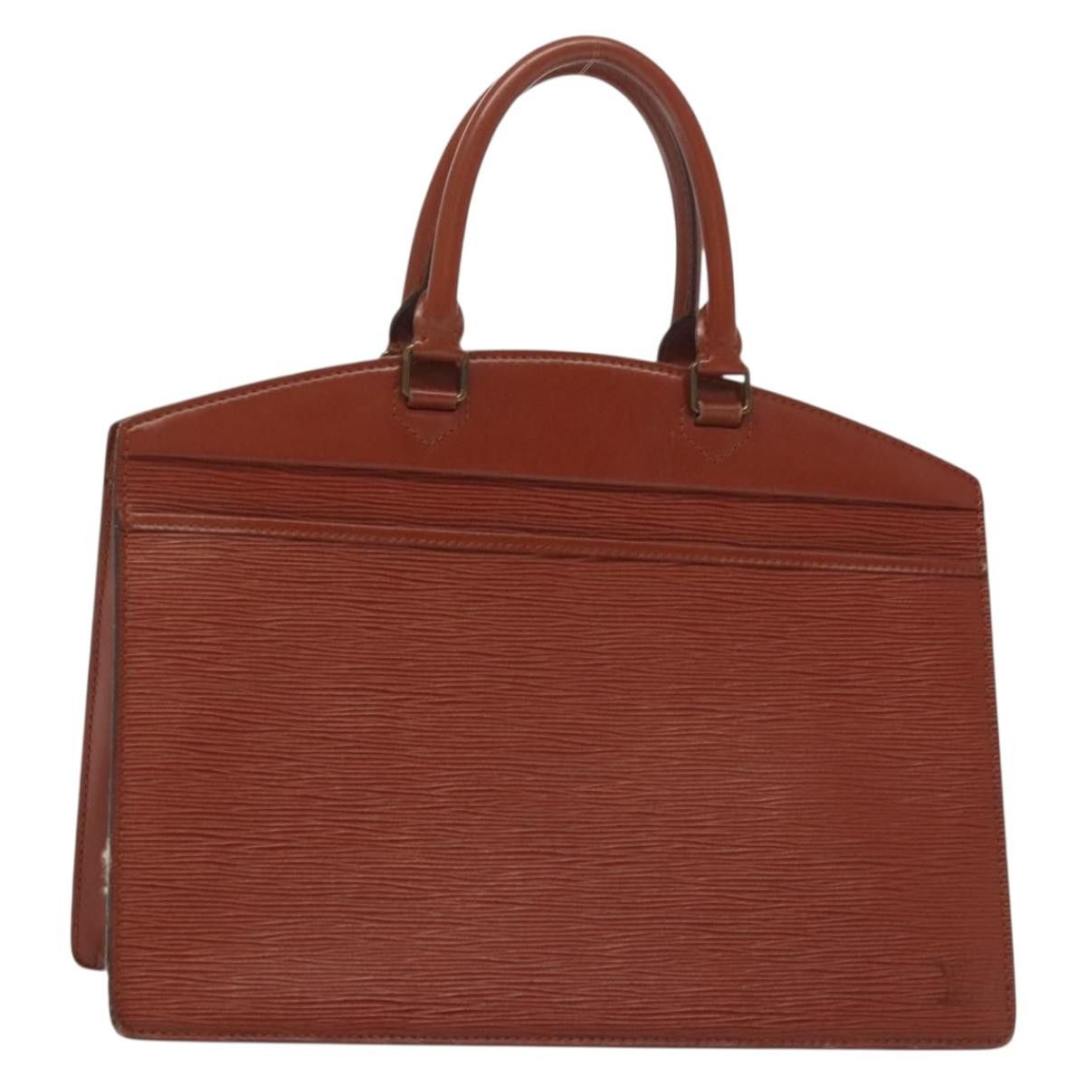 Louis Vuitton LOUIS VUITTON Epi Riviera Hand Bag Brown M48183 Size ONE SIZE - 1 Thumbnail