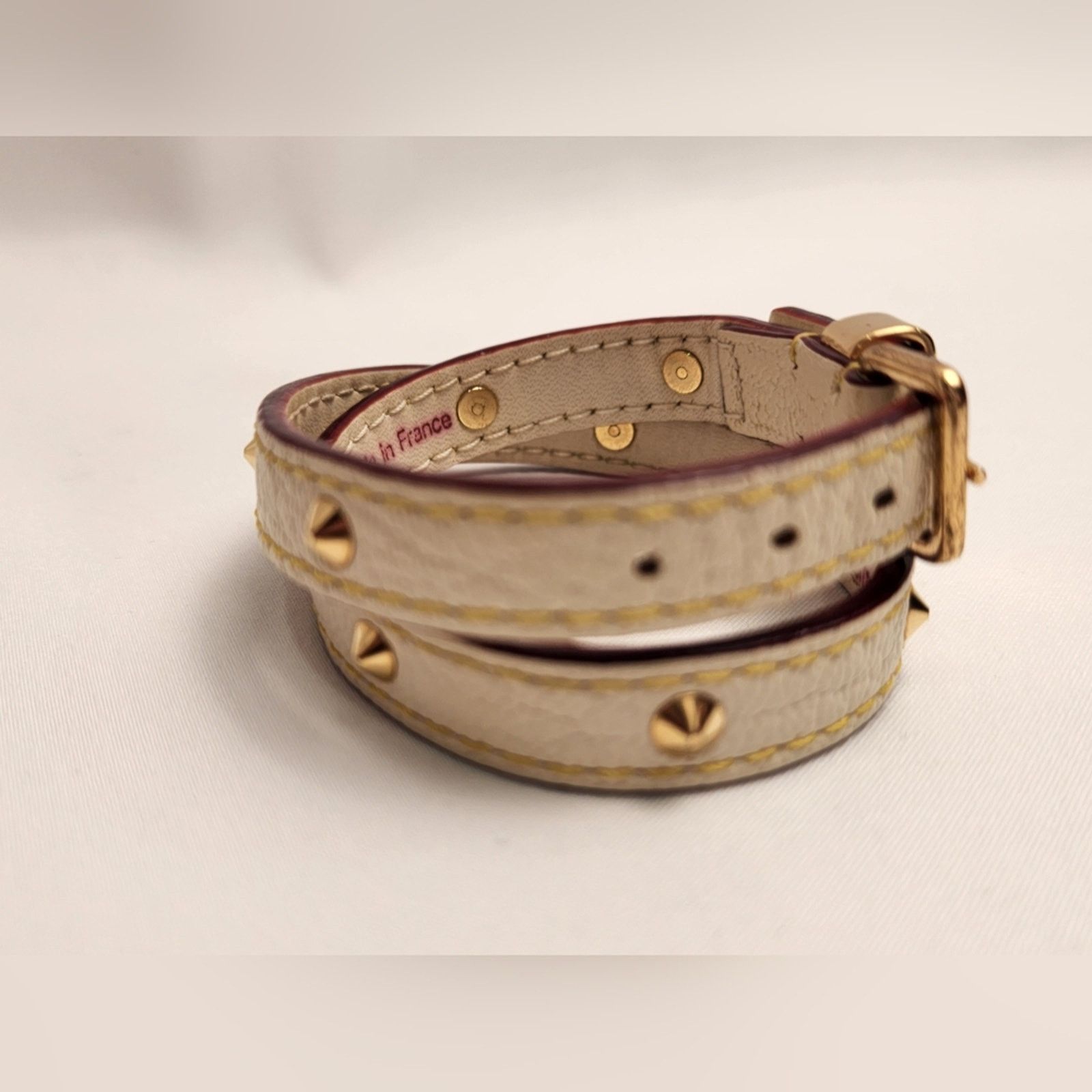 Louis Vuitton Louis Vuitton Leather Suhali Studded Double Wrap Bracelet Size ONE SIZE - 7 Thumbnail